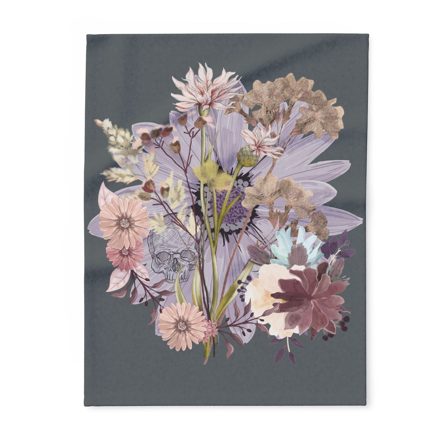 Botanical Floral Fleece Blanket, Cozy Home Decor, Gift for Nature Lovers, Indoor & Outdoor Use, Ideal for Weddings, Birthdays, Housewarming