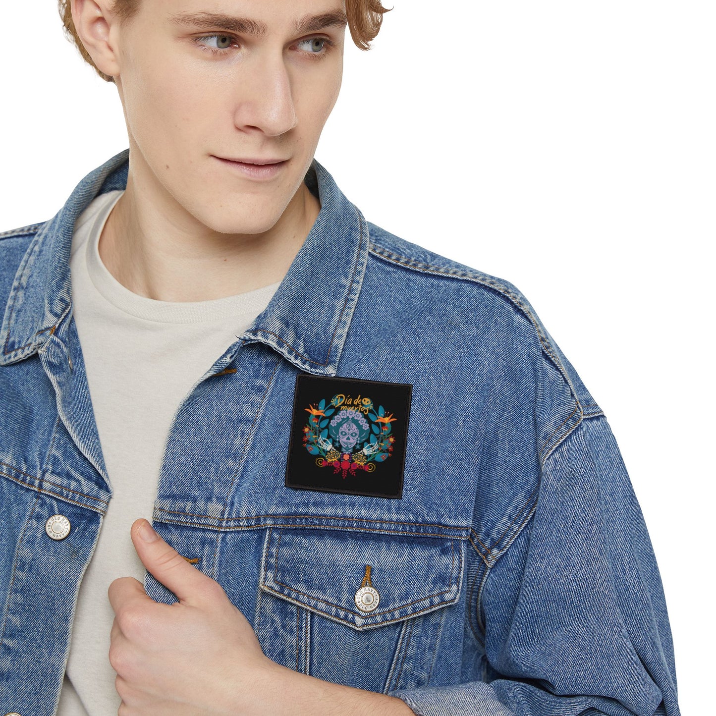 Colorful Día de Muertos Iron-On Patches | Customizable Denim & Jackets | Unique Gifts, Halloween Decor, Arts & Crafts