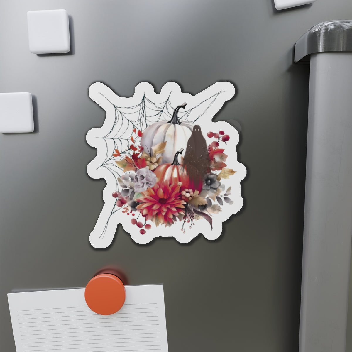 Autumn Pumpkin Die-Cut Magnets - Fall Decor, Halloween, Kitchen Accessories, Gifts for Her, Refrigerator Magnet