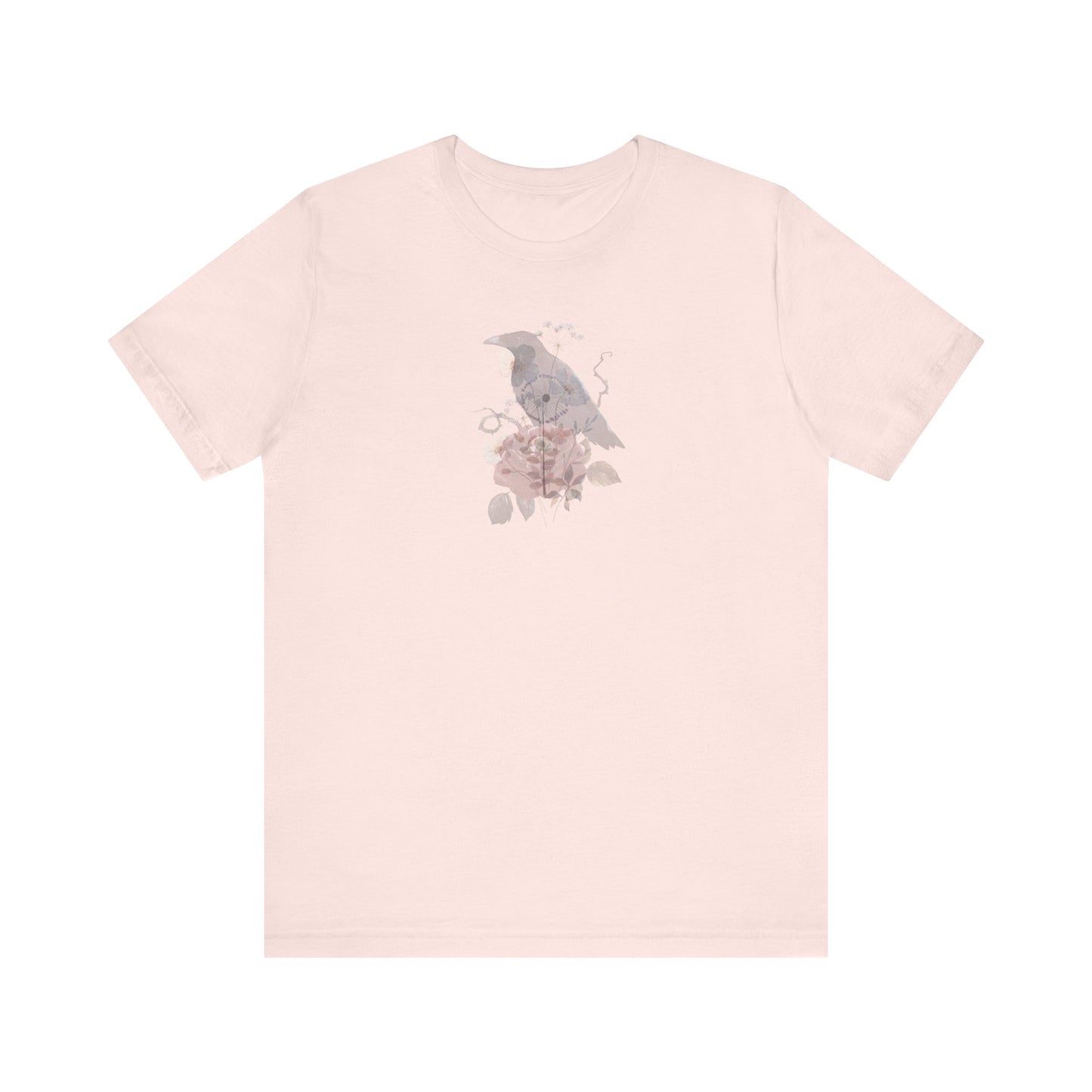 Double-sided Split Logo Artistic Bird Tee, Unisex T-Shirt for Art Lovers, Nature Inspired Gift, Casual Wear, Creative Expression