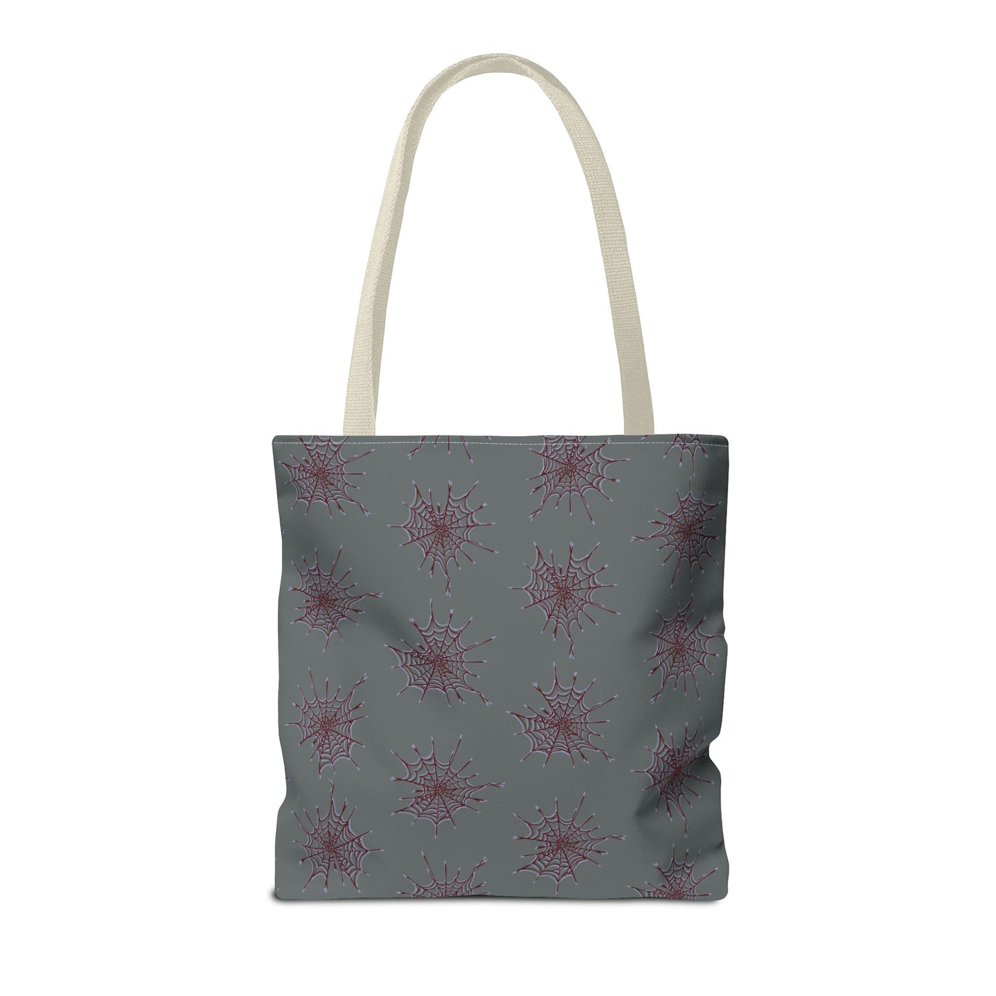 Chic Dark Grey and red Heart Web Tote Bag, Stylish Grocery Bag, Eco-Friendly Shopping Tote, Gift Bag for Her, Casual Beach Bag