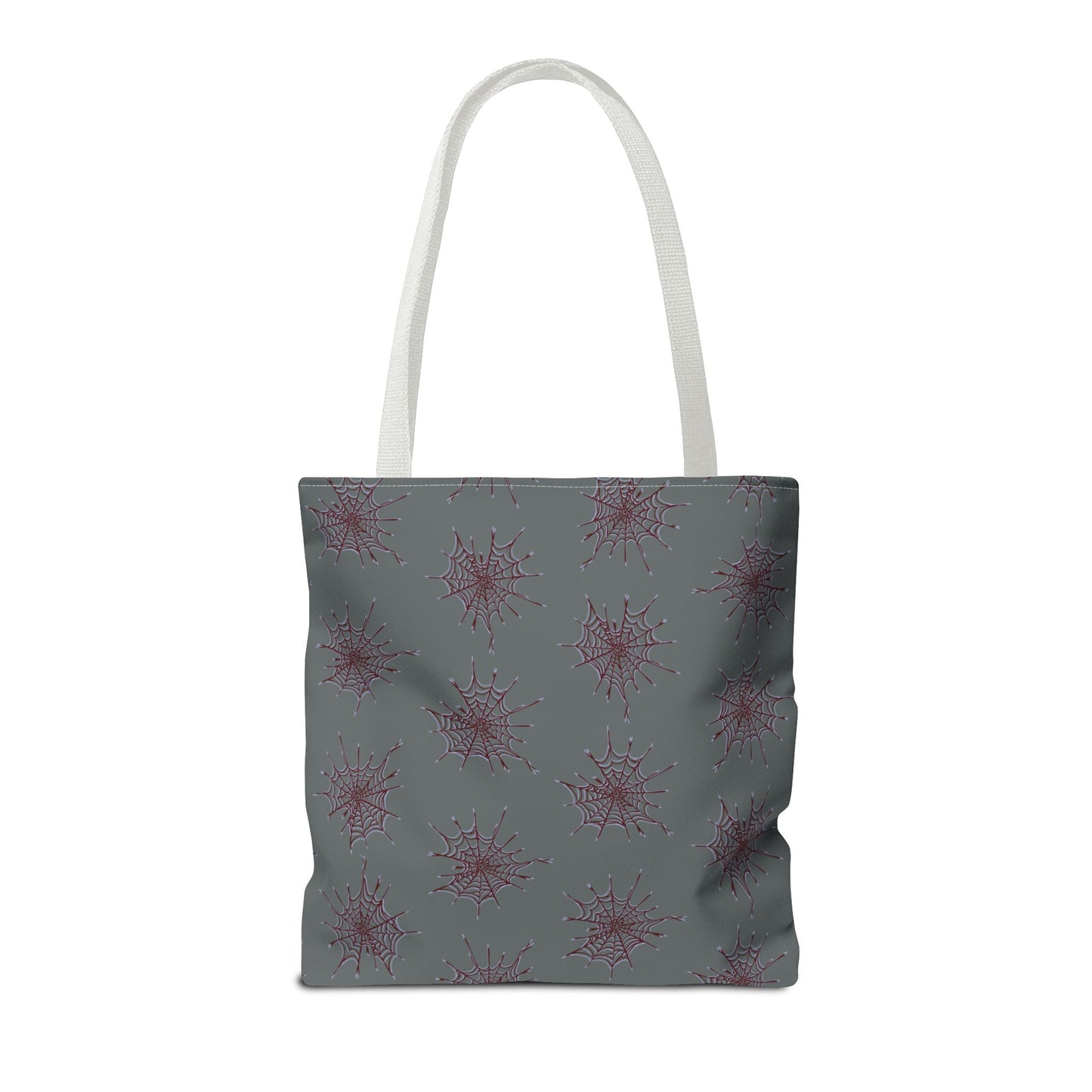 Chic Dark Grey and red Heart Web Tote Bag, Stylish Grocery Bag, Eco-Friendly Shopping Tote, Gift Bag for Her, Casual Beach Bag