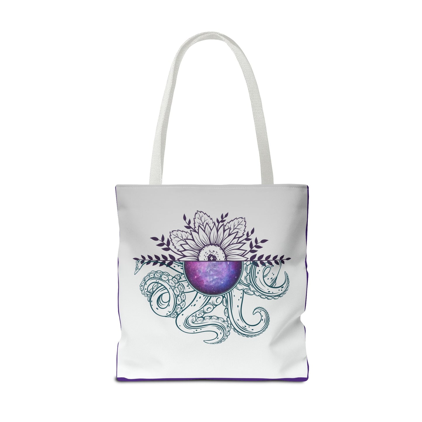 Whimsical Octopus Floral Tote Bag, Beach Bag, Grocery Tote, Eco-Friendly Bag, Gift for Ocean Lovers, Unique Art Carryall