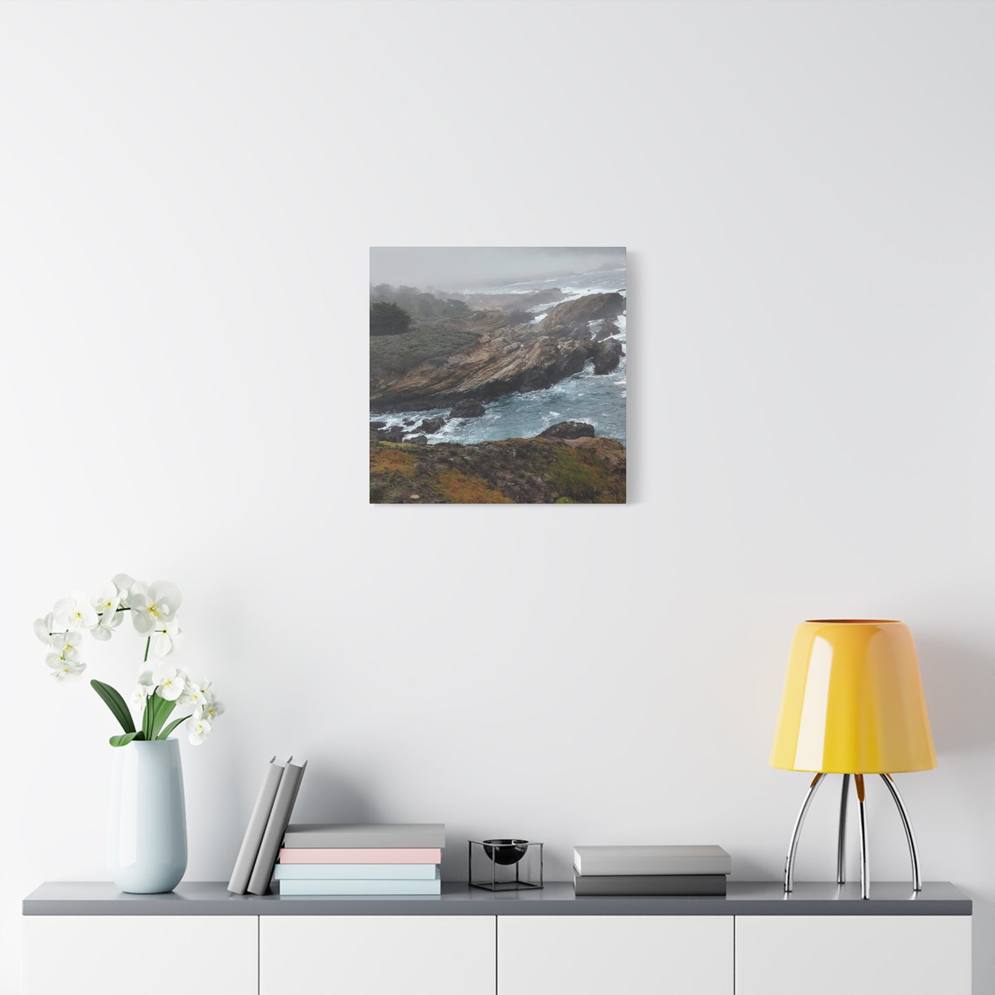 Stretched Canvas Wall Art, Matte Coastal Landscape Decor, Seascape Gallery Wrap, Ocean Home Decor, Nature Wall Artwork