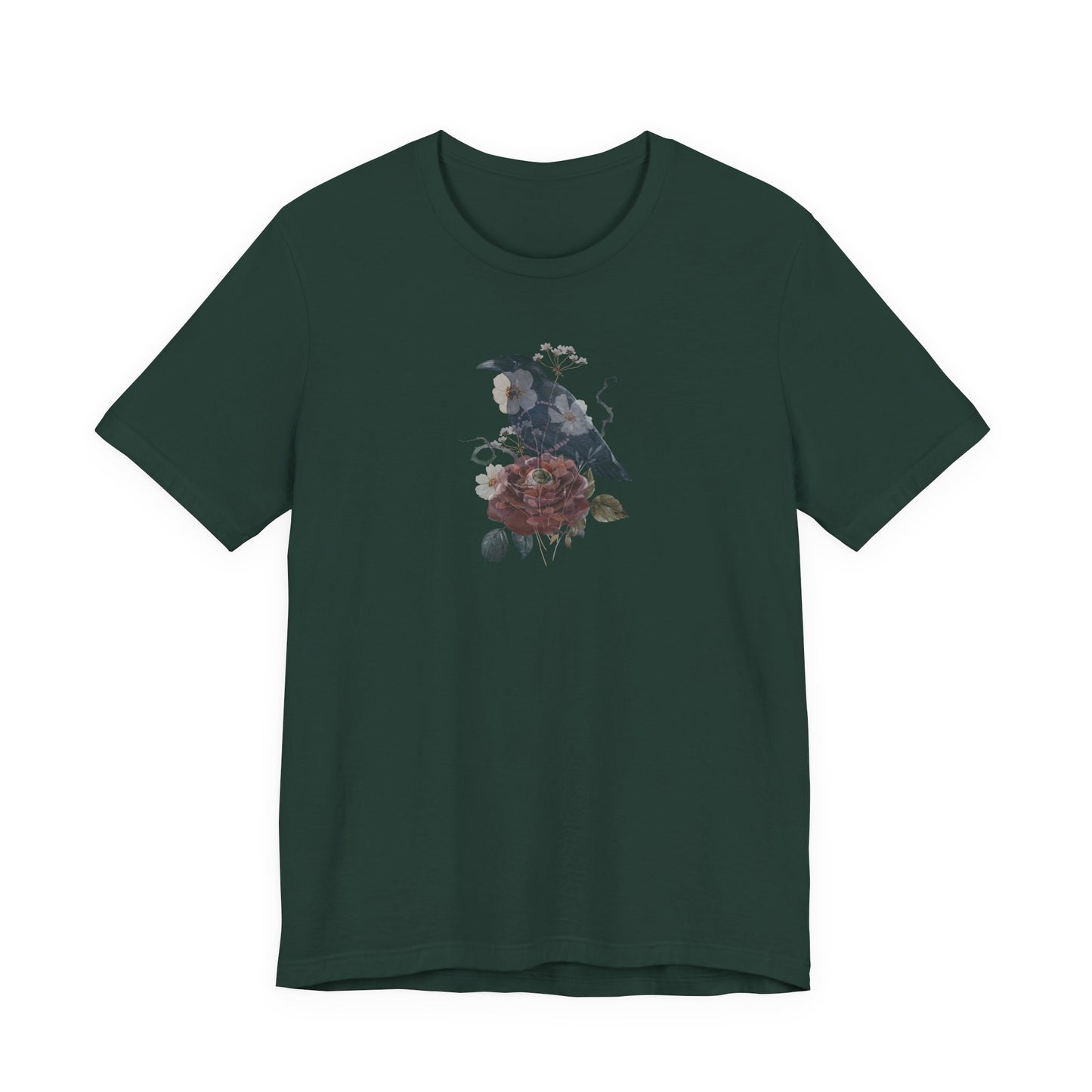 Double-sided Split Logo Artistic Bird Tee, Unisex T-Shirt for Art Lovers, Nature Inspired Gift, Casual Wear, Creative Expression
