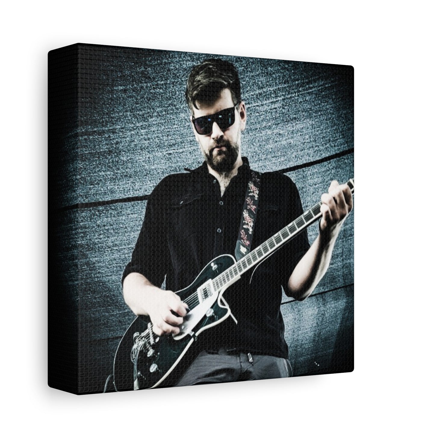 Rock Music Canvas Wall Art, Guitarist Decor, Music Lover Gift, Stretched Matte Canvas, Album Cover Art, Home Decor