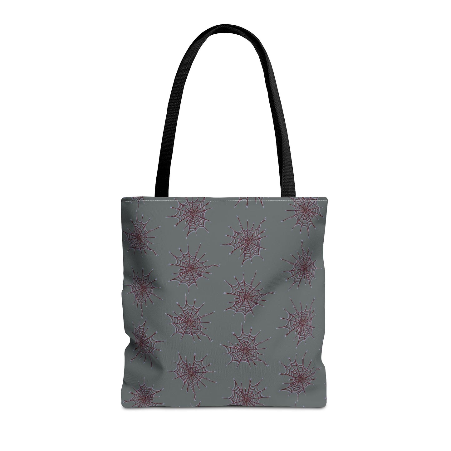 Chic Dark Grey and red Heart Web Tote Bag, Stylish Grocery Bag, Eco-Friendly Shopping Tote, Gift Bag for Her, Casual Beach Bag
