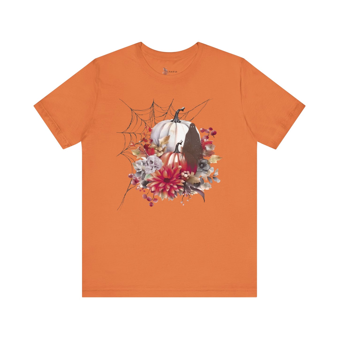 Autumn Vibes Short Sleeve Tee - Cozy Halloween Shirt, Spooky Seasonal Apparel, Fall T-Shirt, Pumpkin Graphic Tee, Unisex Fall Wardrobe