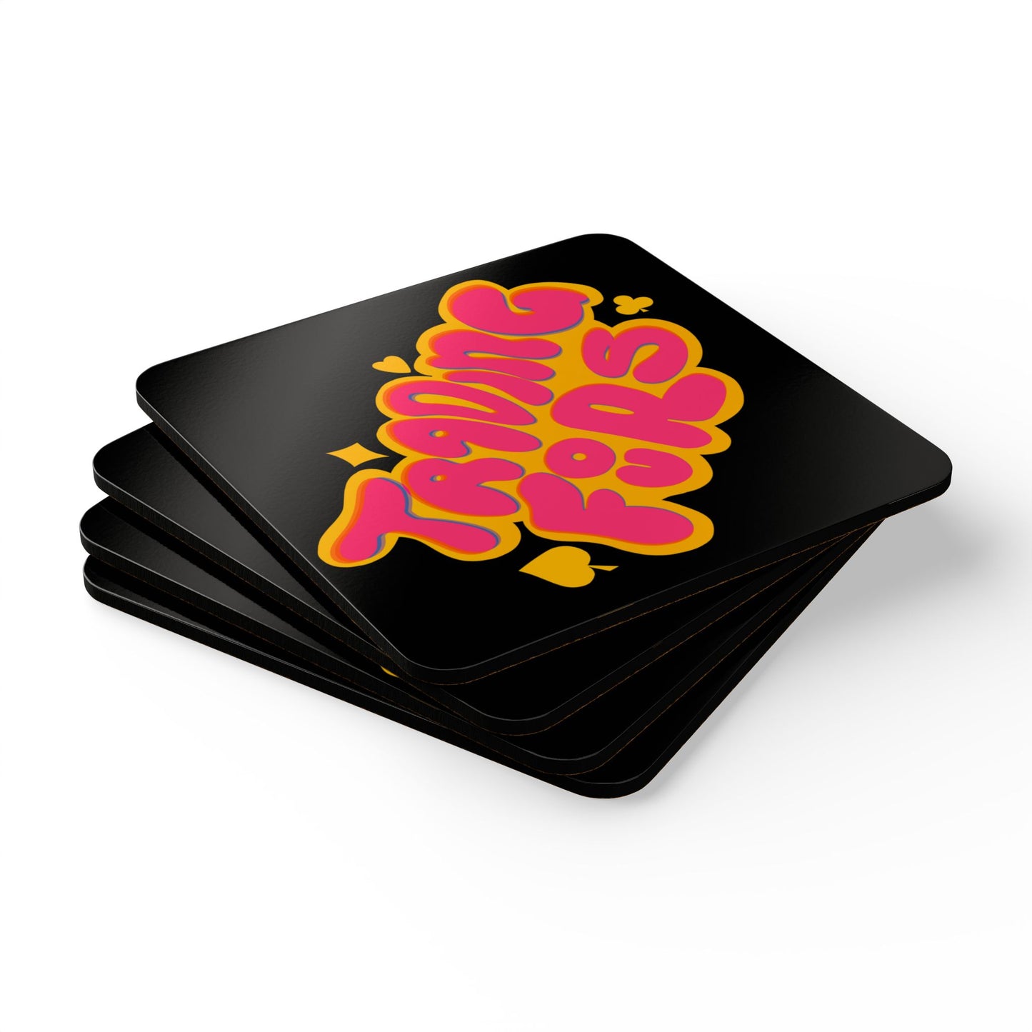 Vibrant Coaster Set for Home Decor, Fun Gift for Friends, Unique Drinkware Accessory, Kitchen Decor, Party Beverage Coasters