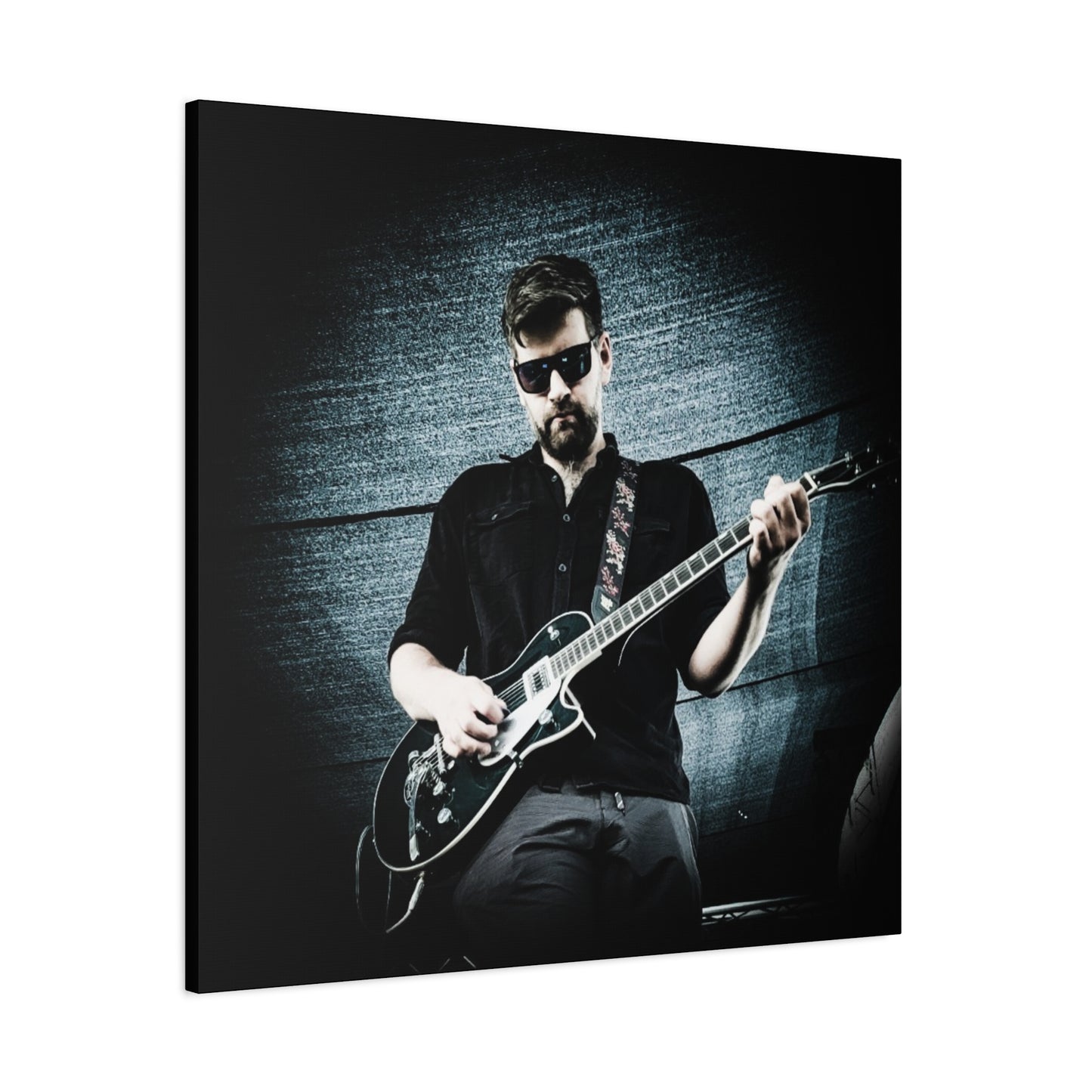 Rock Music Canvas Wall Art, Guitarist Decor, Music Lover Gift, Stretched Matte Canvas, Album Cover Art, Home Decor