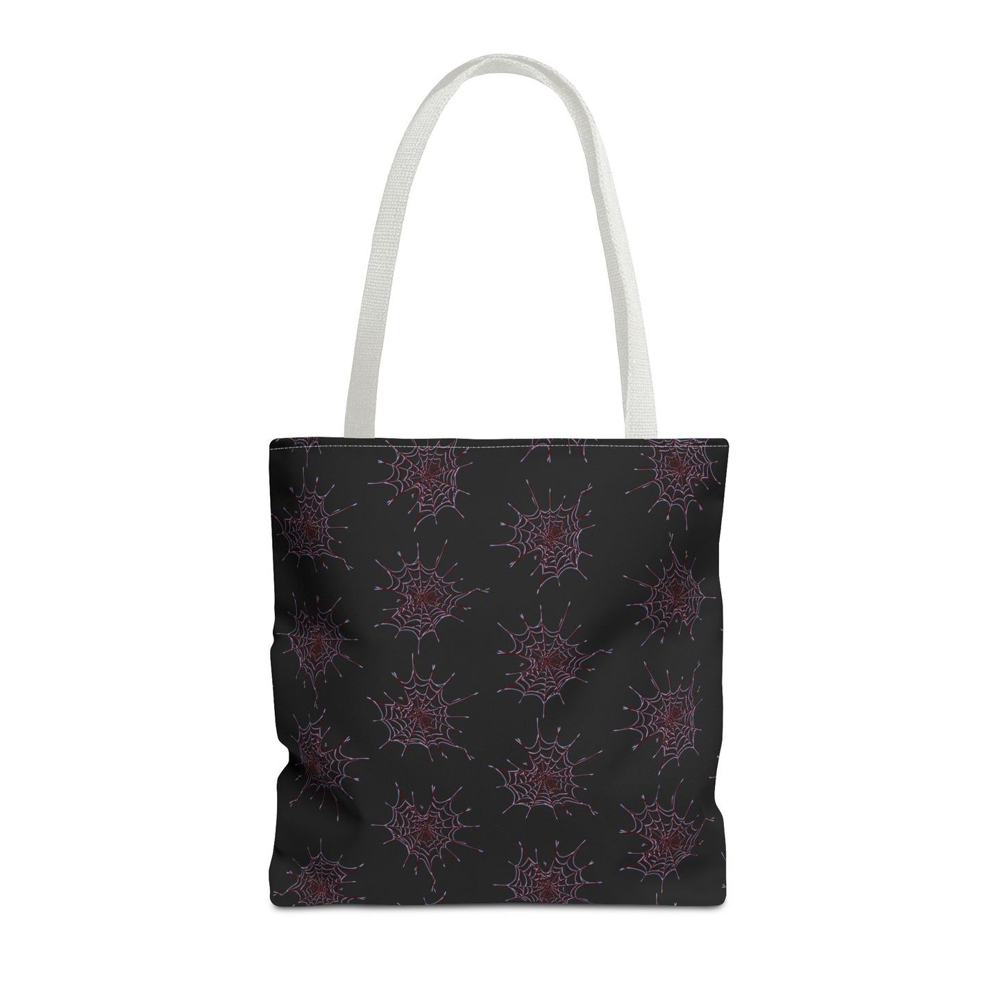 Chic Black and red Heart Web Tote Bag, Stylish Grocery Bag, Eco-Friendly Shopping Tote, Gift Bag for Her, Casual Beach Bag