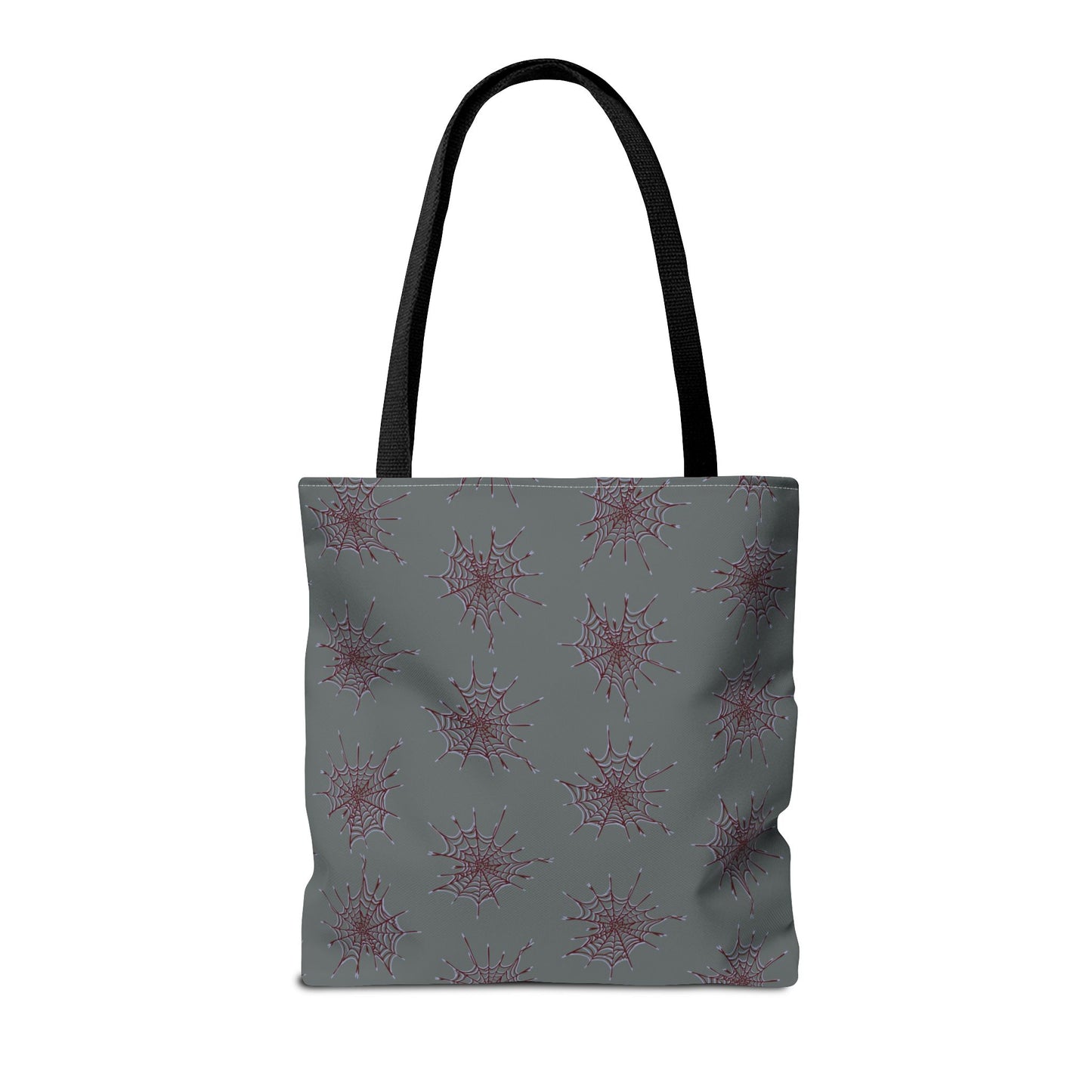 Chic Dark Grey and red Heart Web Tote Bag, Stylish Grocery Bag, Eco-Friendly Shopping Tote, Gift Bag for Her, Casual Beach Bag