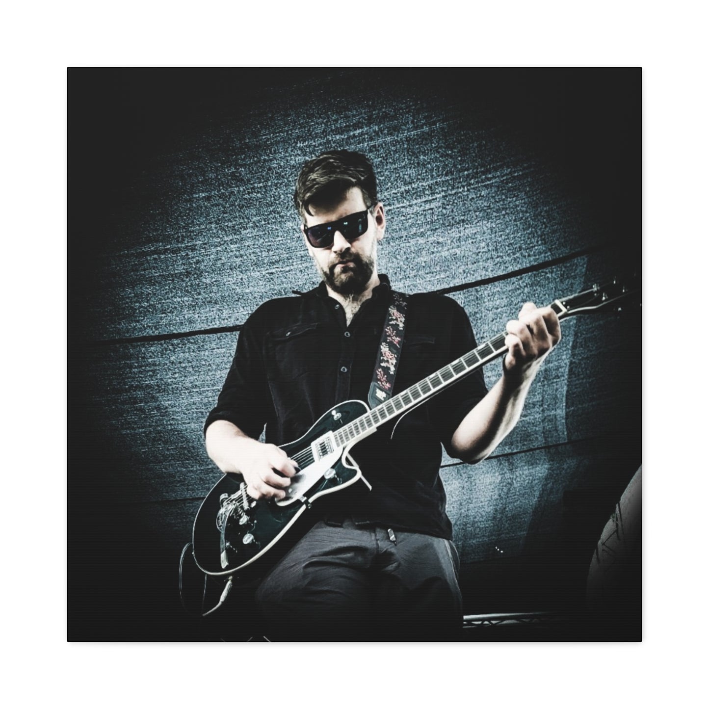 Rock Music Canvas Wall Art, Guitarist Decor, Music Lover Gift, Stretched Matte Canvas, Album Cover Art, Home Decor