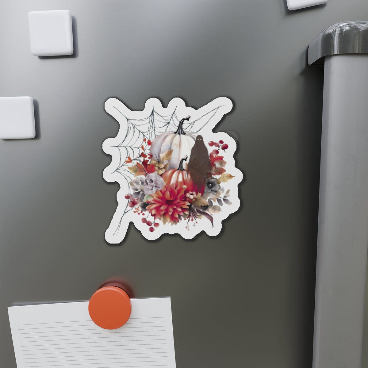Autumn Pumpkin Die-Cut Magnets - Fall Decor, Halloween, Kitchen Accessories, Gifts for Her, Refrigerator Magnet