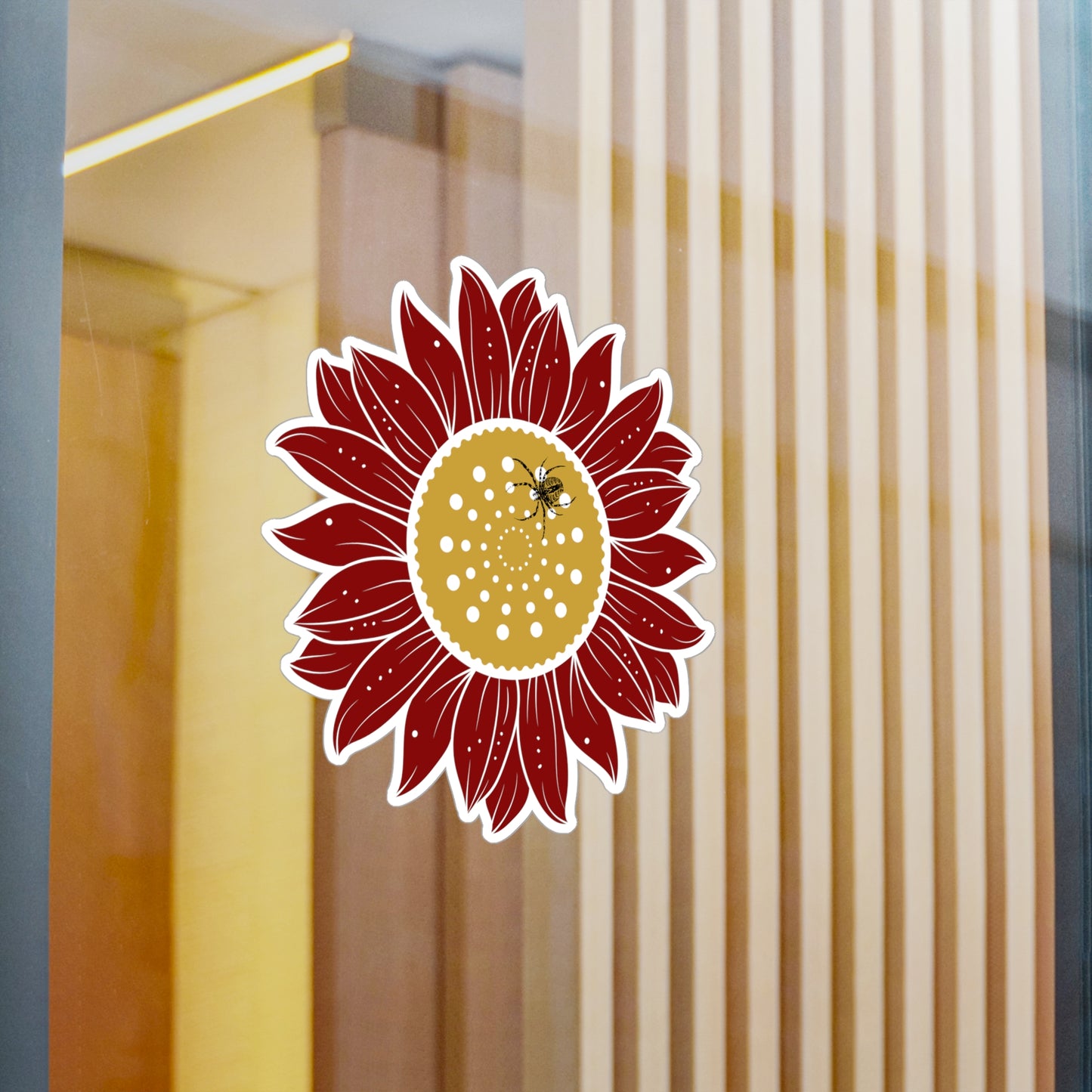 Sunflower Bright Floral Kiss-Cut Vinyl Decals | Boho Decor, Laptop Stickers, Home Office, Gift Ideas, Cute Wall Art