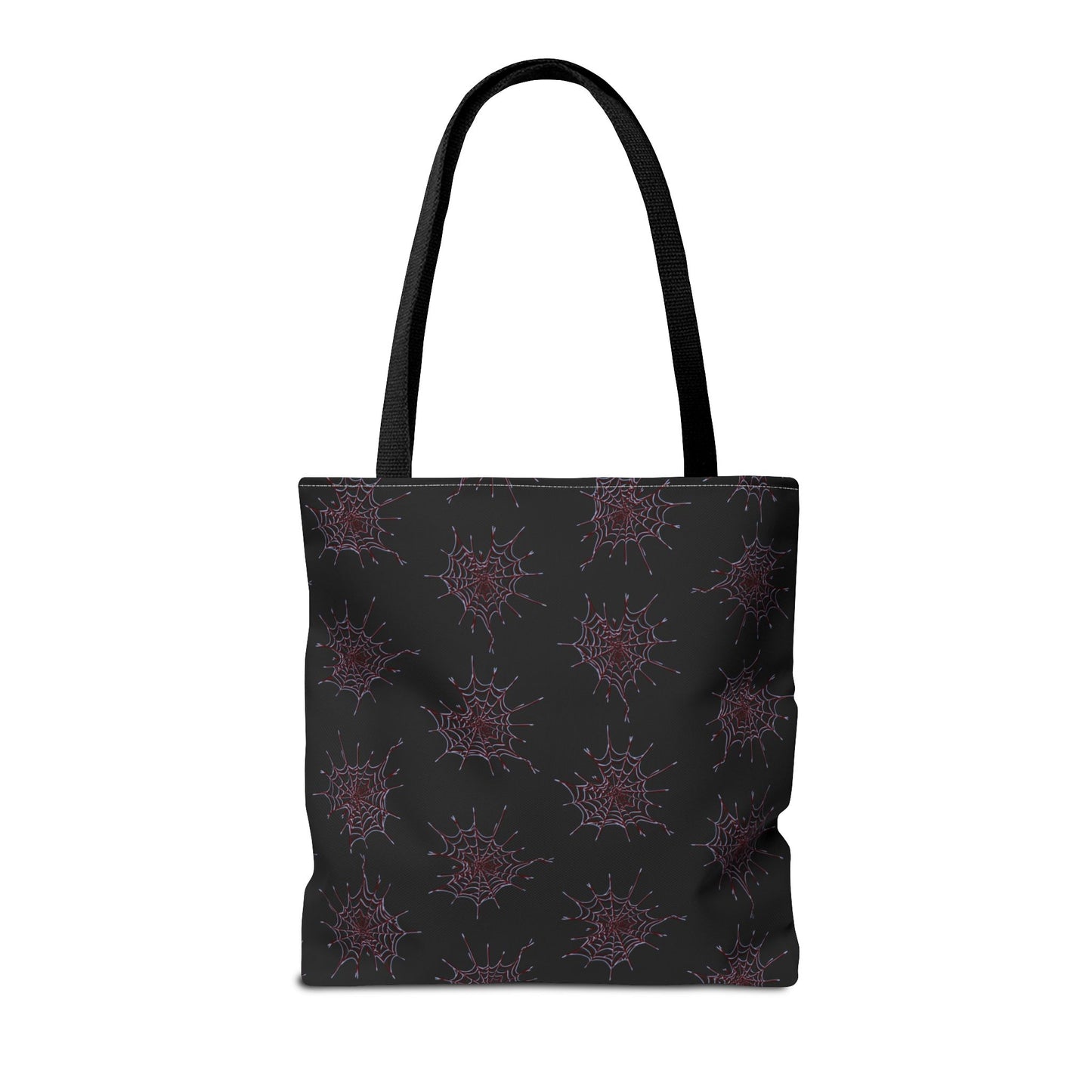 Chic Black and red Heart Web Tote Bag, Stylish Grocery Bag, Eco-Friendly Shopping Tote, Gift Bag for Her, Casual Beach Bag