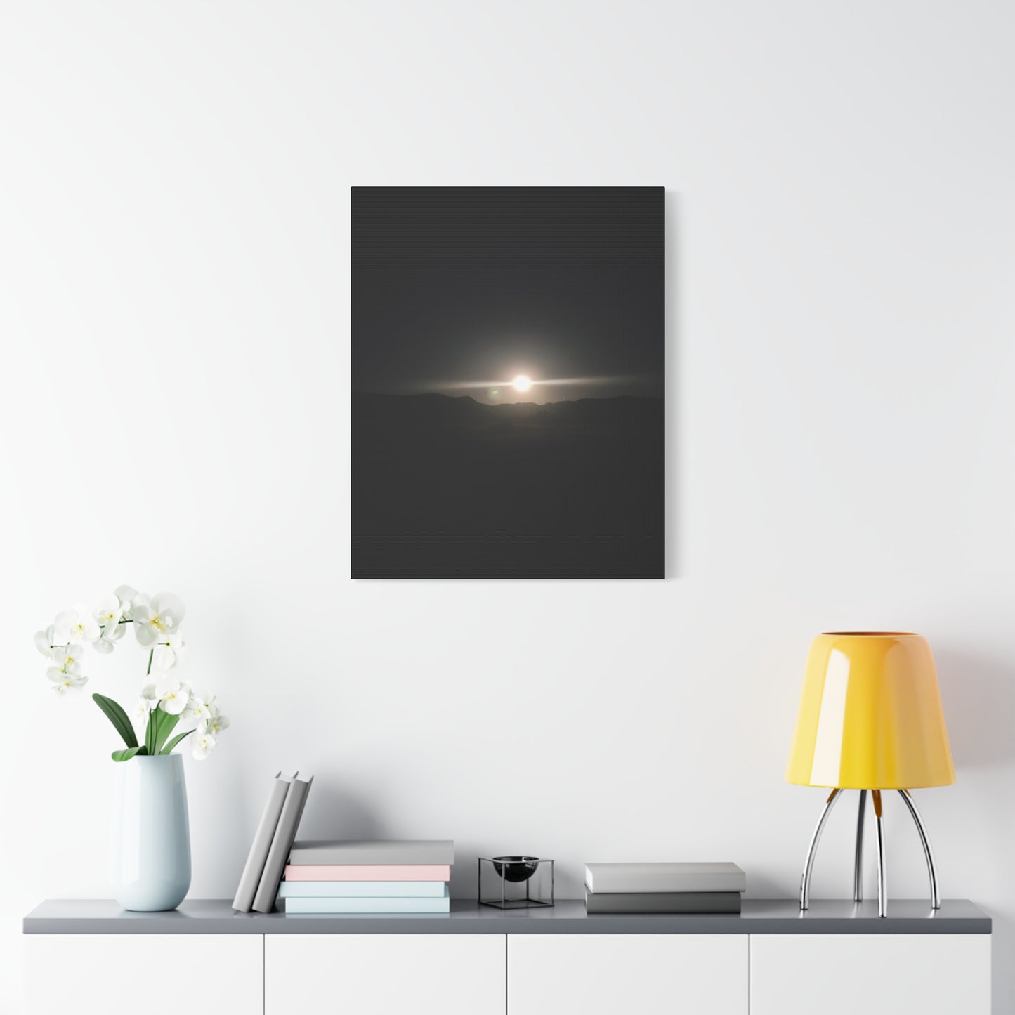 Stretched Canvas Art Print, Modern Wall Decor, Sunset Photography, Home Aesthetic, Gift for Her, Art for Living Room