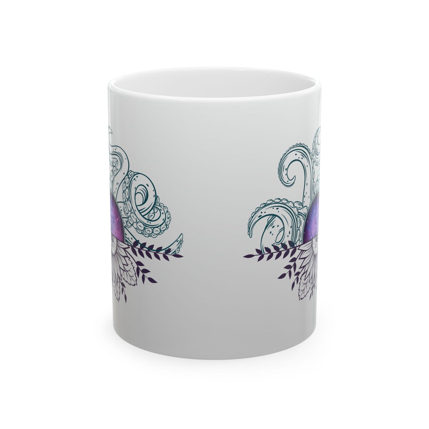 Whimsical Octopus Ceramic Mug, Ocean Lover Gift, Sea Creature Coffee Cup, 11oz, 15oz, Perfect for Beach Lovers