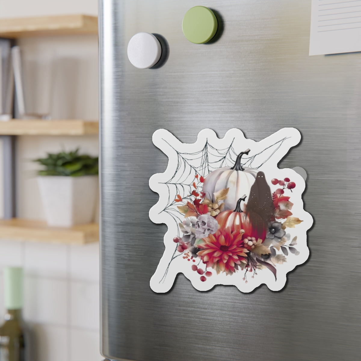 Autumn Pumpkin Die-Cut Magnets - Fall Decor, Halloween, Kitchen Accessories, Gifts for Her, Refrigerator Magnet