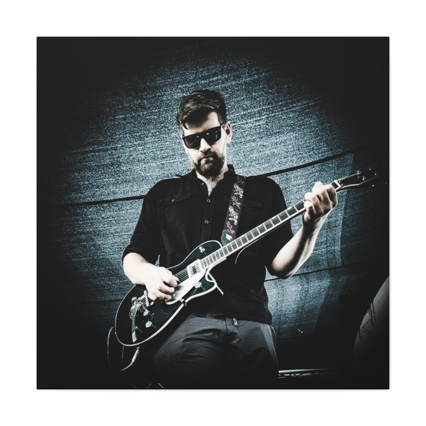 Rock Music Canvas Wall Art, Guitarist Decor, Music Lover Gift, Stretched Matte Canvas, Album Cover Art, Home Decor