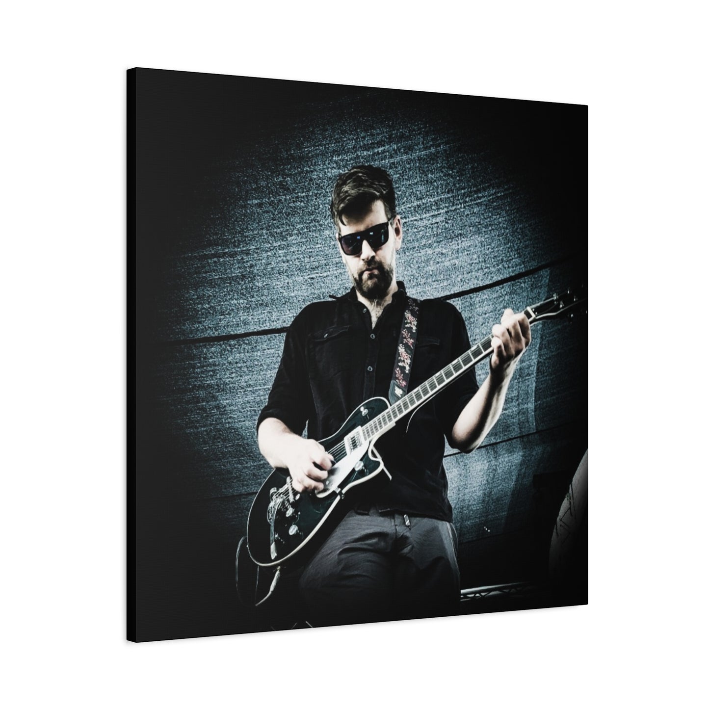 Rock Music Canvas Wall Art, Guitarist Decor, Music Lover Gift, Stretched Matte Canvas, Album Cover Art, Home Decor