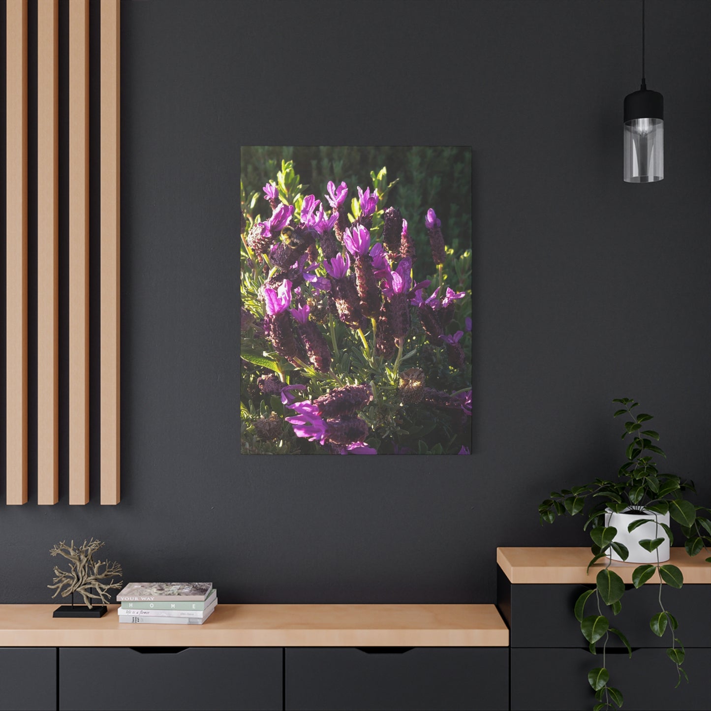 Purple Floral Canvas Wall Art, Botanical Decor, Nature Art, Home Decoration, Gift for Nature Lovers