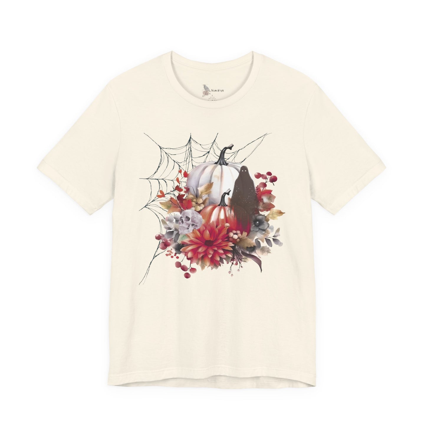 Autumn Vibes Short Sleeve Tee - Cozy Halloween Shirt, Spooky Seasonal Apparel, Fall T-Shirt, Pumpkin Graphic Tee, Unisex Fall Wardrobe