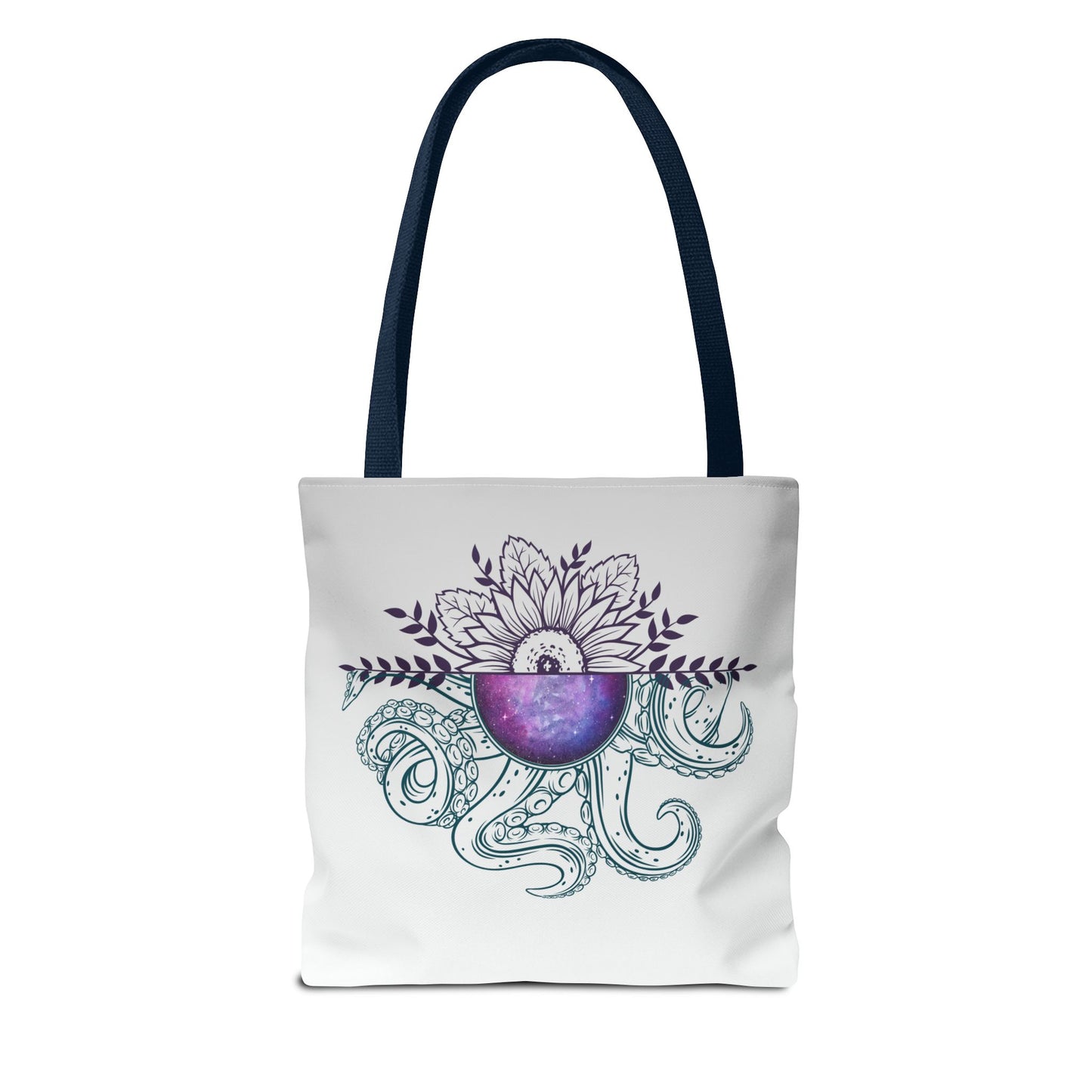 Whimsical Octopus Floral Tote Bag, Beach Bag, Grocery Tote, Eco-Friendly Bag, Gift for Ocean Lovers, Unique Art Carryall