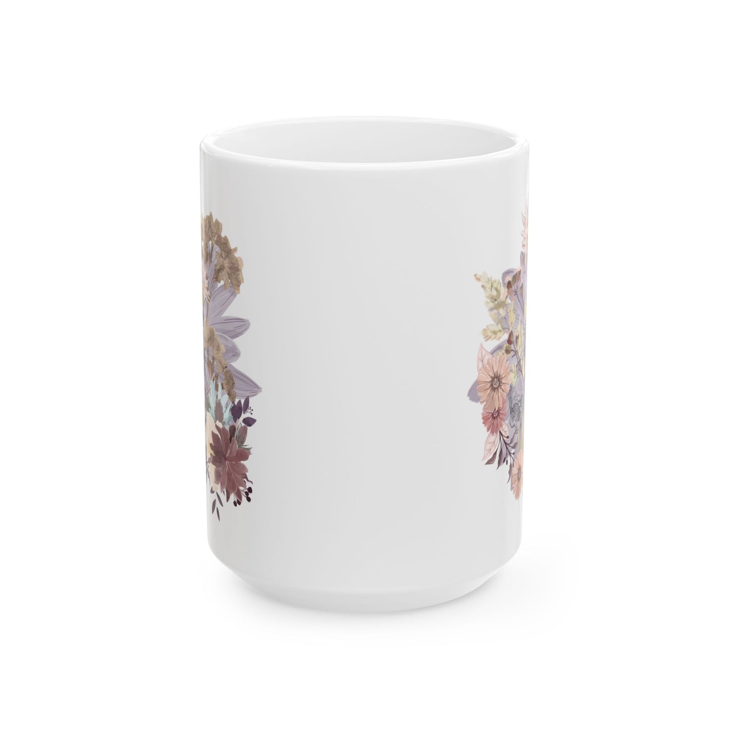 Floral Ceramic Mug - Perfect for Tea Lovers, Great Gift for Birthdays, Anniversaries, Housewarming, Coffee, Nature Enthusiasts