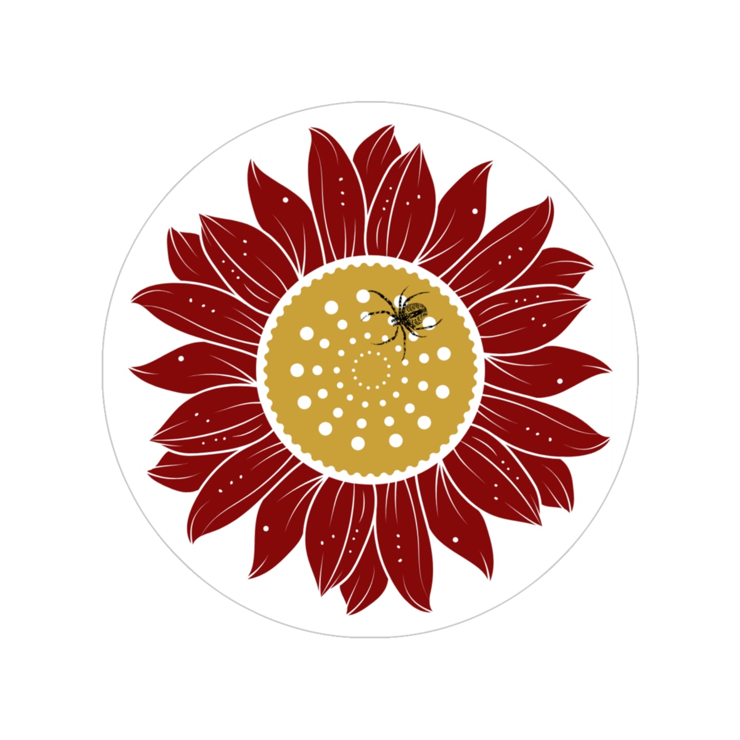 Transparent Outdoor Flower Sticker, Sunflower Decal, Boho Outdoor Art, Car Decoration, Nature Lover Gift