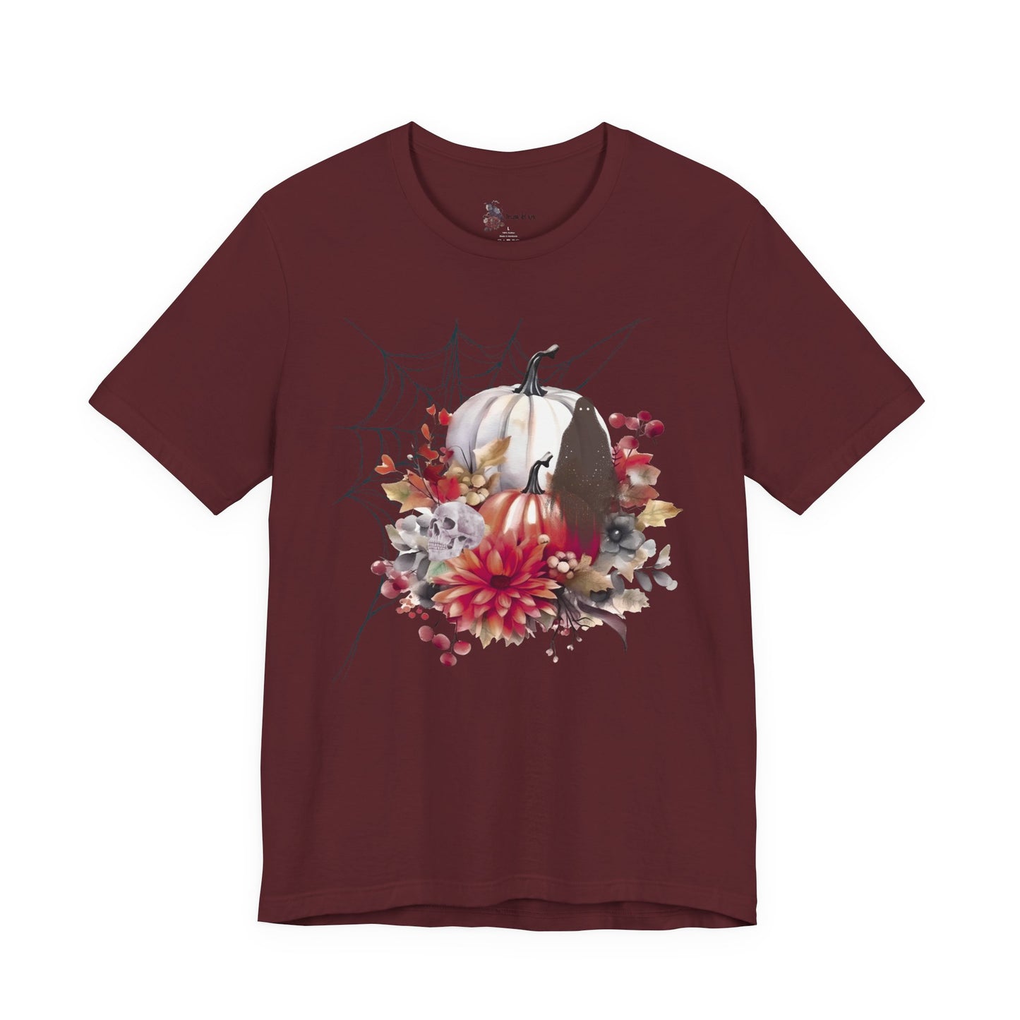 Autumn Vibes Short Sleeve Tee - Cozy Halloween Shirt, Spooky Seasonal Apparel, Fall T-Shirt, Pumpkin Graphic Tee, Unisex Fall Wardrobe