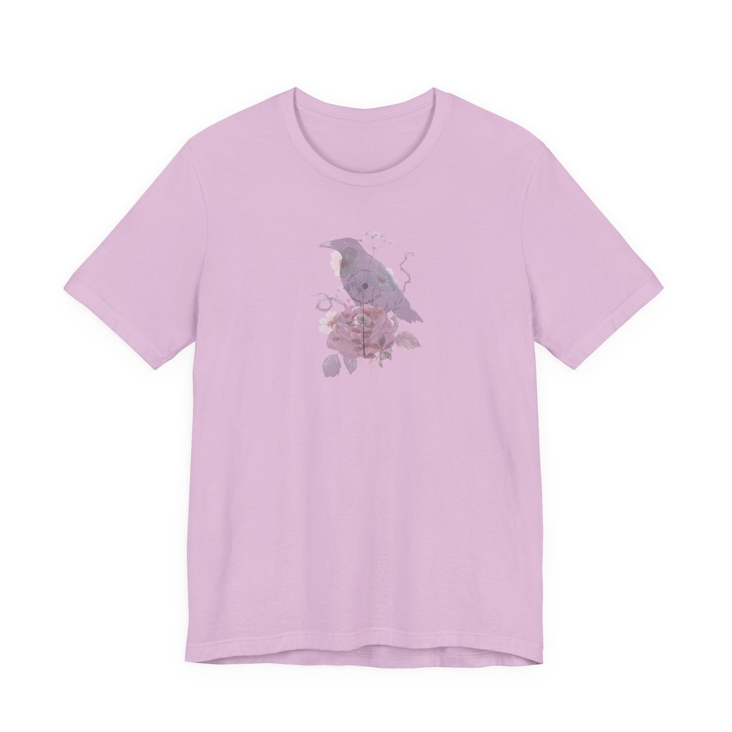 Double-sided Split Logo Artistic Bird Tee, Unisex T-Shirt for Art Lovers, Nature Inspired Gift, Casual Wear, Creative Expression