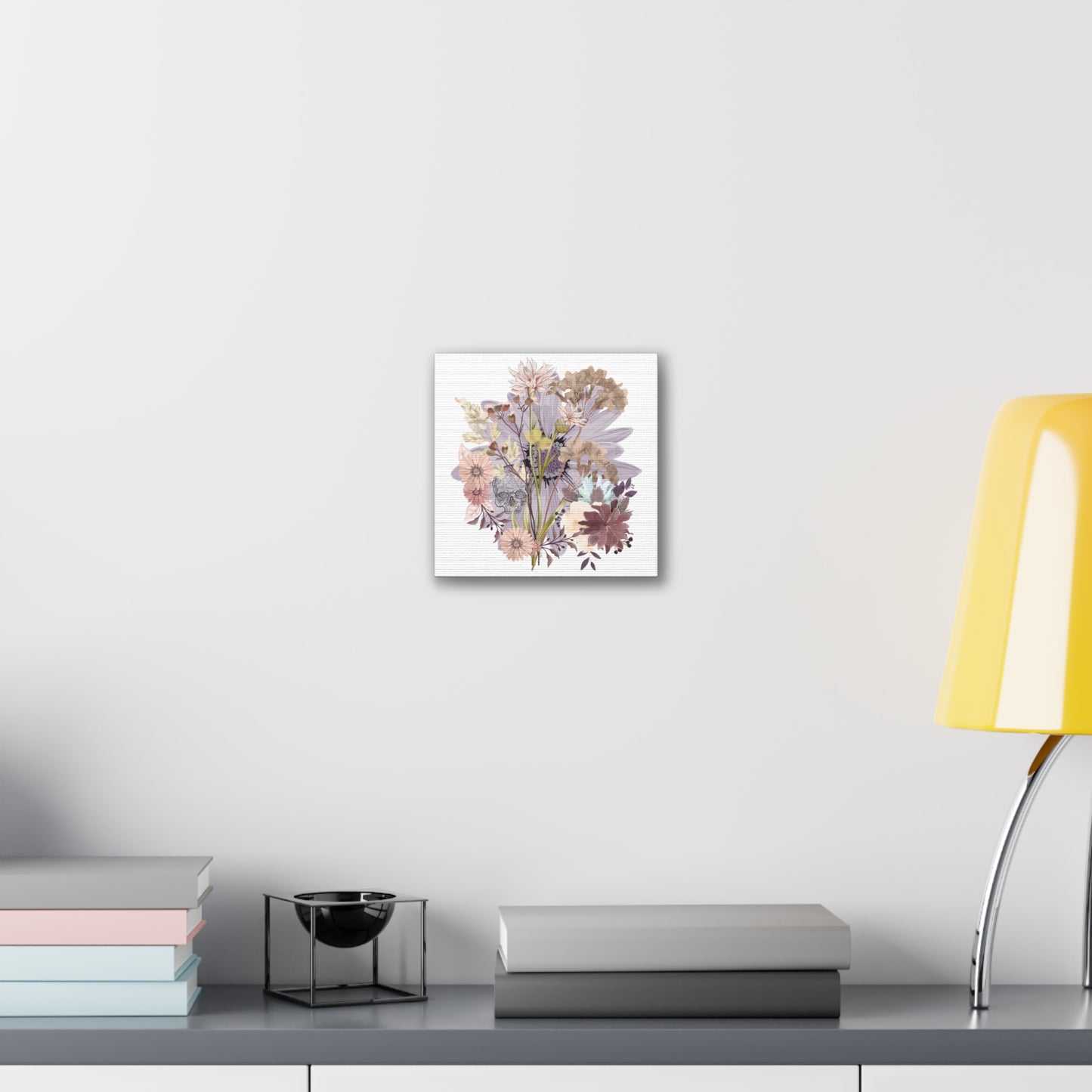 Floral Skull Canvas Art, Wall Decor, Modern Home Decor, Gift for Her, Nature-Inspired Wall Art, Boho Art Print