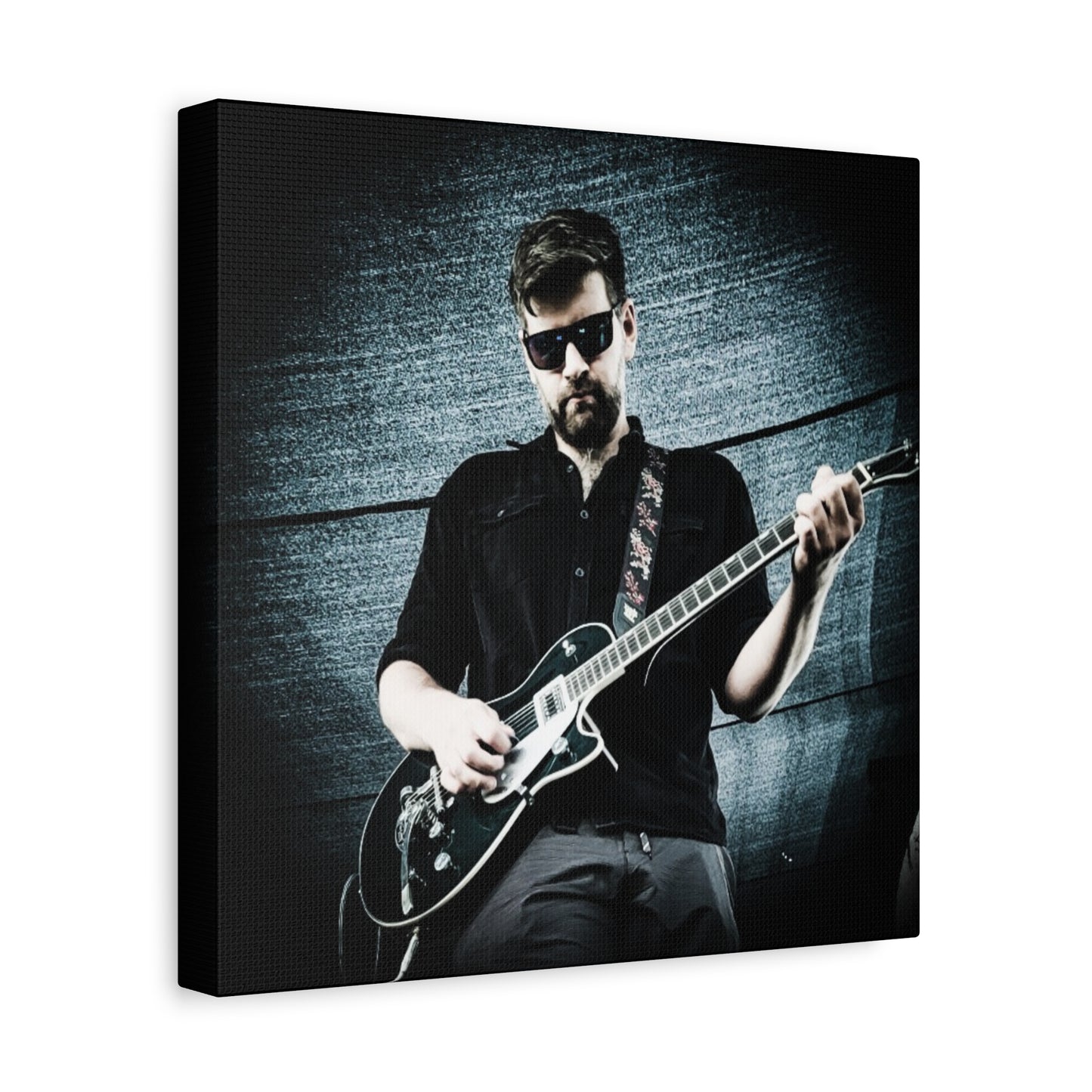 Rock Music Canvas Wall Art, Guitarist Decor, Music Lover Gift, Stretched Matte Canvas, Album Cover Art, Home Decor