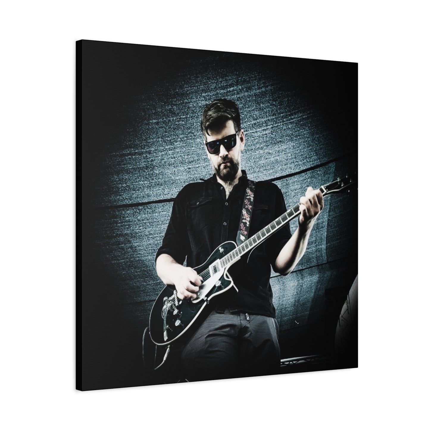 Rock Music Canvas Wall Art, Guitarist Decor, Music Lover Gift, Stretched Matte Canvas, Album Cover Art, Home Decor
