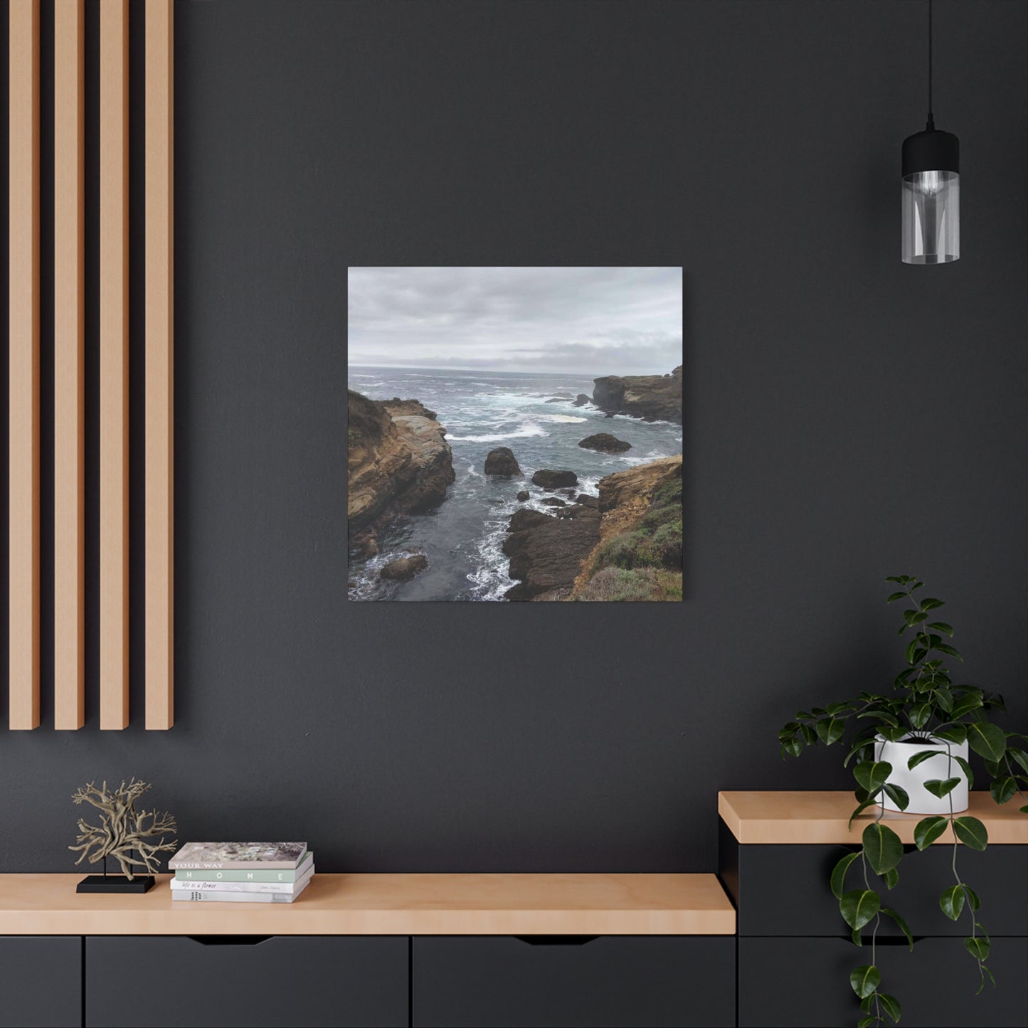 Ocean Waves Matte Canvas Art, Coastal Wall Decor, Seascape Print, Beach Home Decoration, Nautical Art Piece