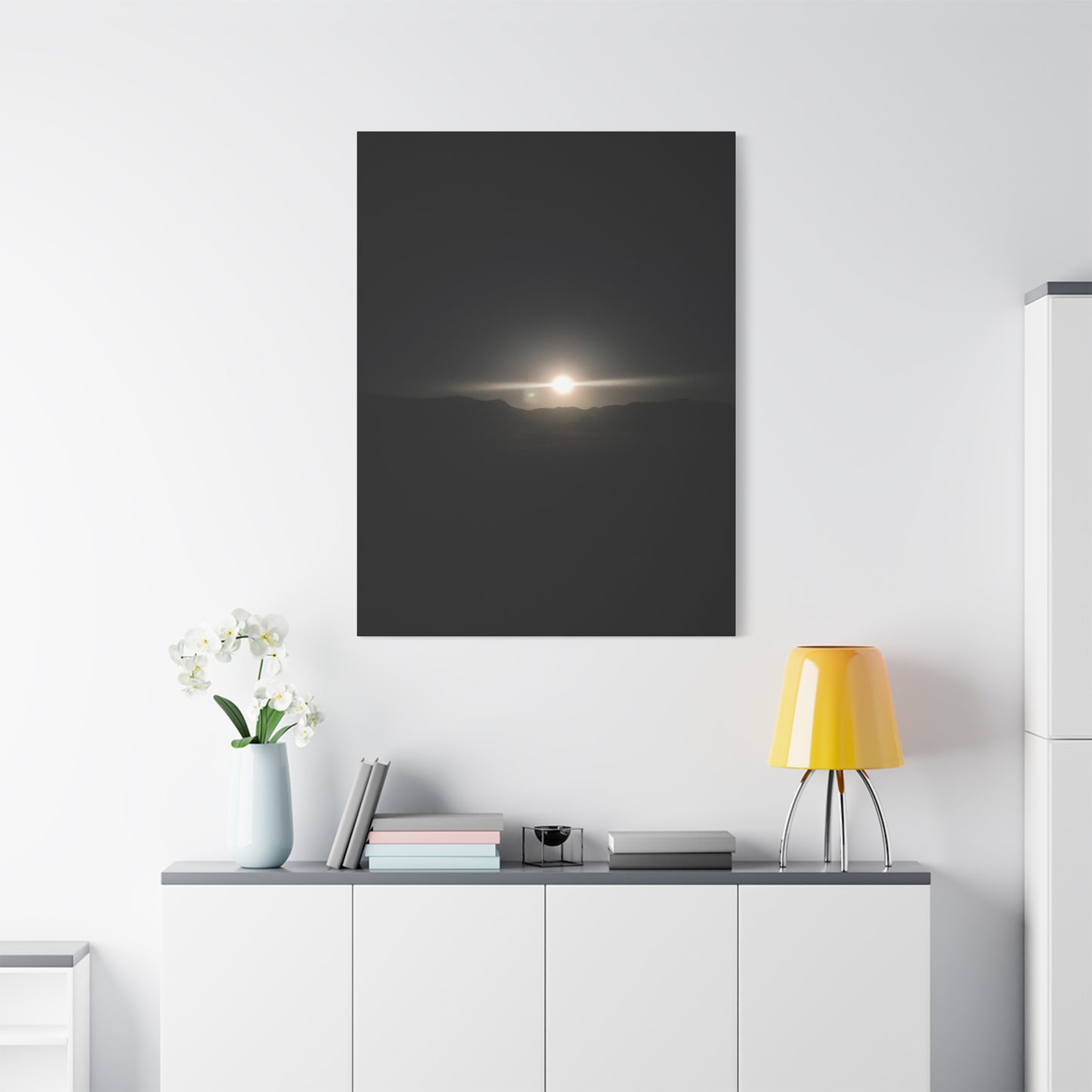 Stretched Canvas Art Print, Modern Wall Decor, Sunset Photography, Home Aesthetic, Gift for Her, Art for Living Room