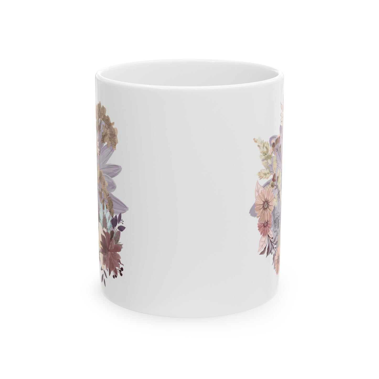 Floral Ceramic Mug - Perfect for Tea Lovers, Great Gift for Birthdays, Anniversaries, Housewarming, Coffee, Nature Enthusiasts