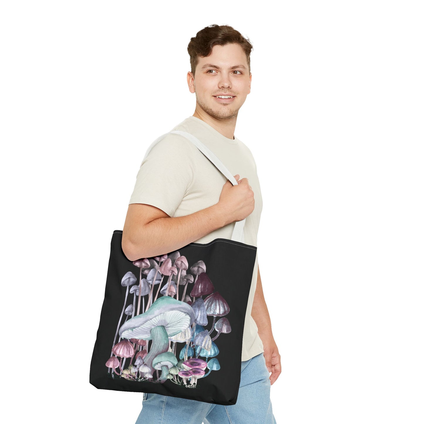 Whimsical Mushroom Tote Bag, Reusable Shopping Bag, Eco-Friendly Gift, Nature-Inspired, Boho Style Bag, Perfect for Farmers Markets, Travel