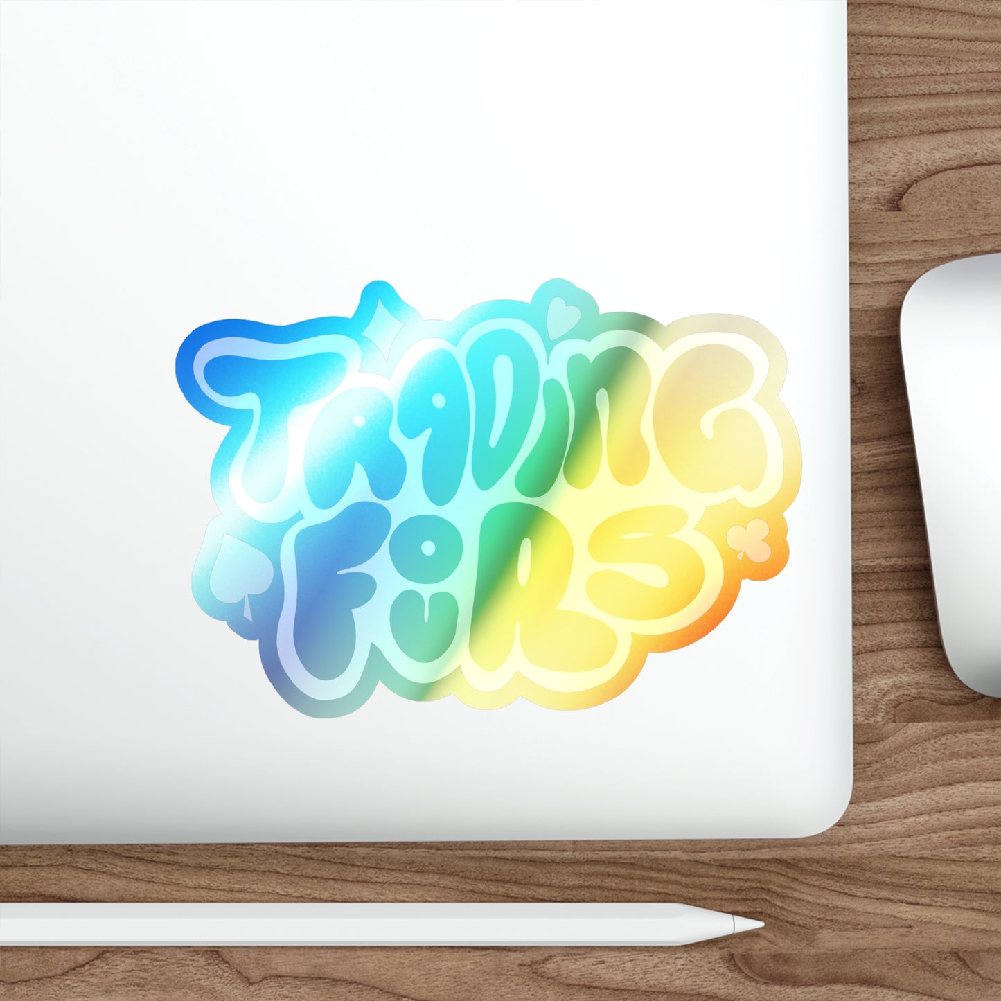 Trading Fours Band Logo 1 Holographic Die-Cut Stickers: Vibrant, Playful Decals for Personalization, Perfect for Journals, Laptops, and Gifts