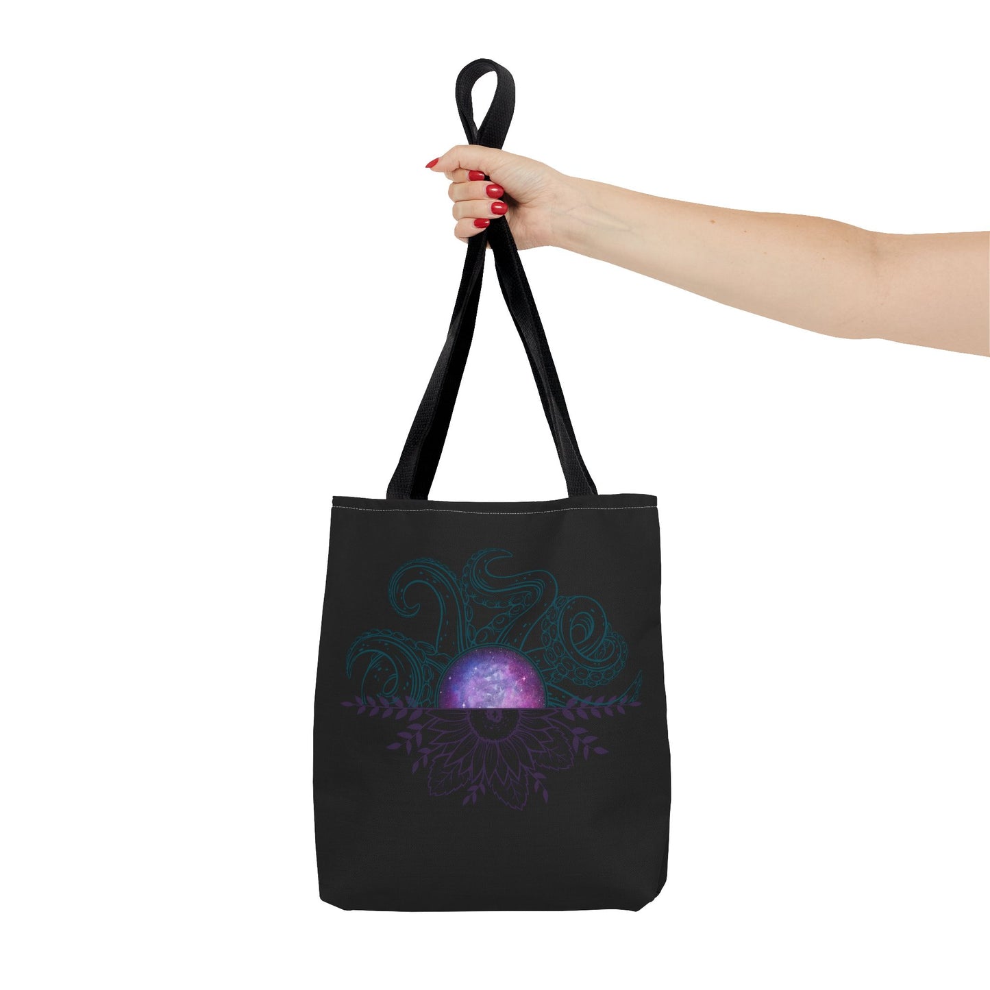 Cosmic Octopus Tote Bag - Celestial Sea Creature Design, Eco-Friendly Shopping, Beach Trip Bag, Gift for Ocean Lovers