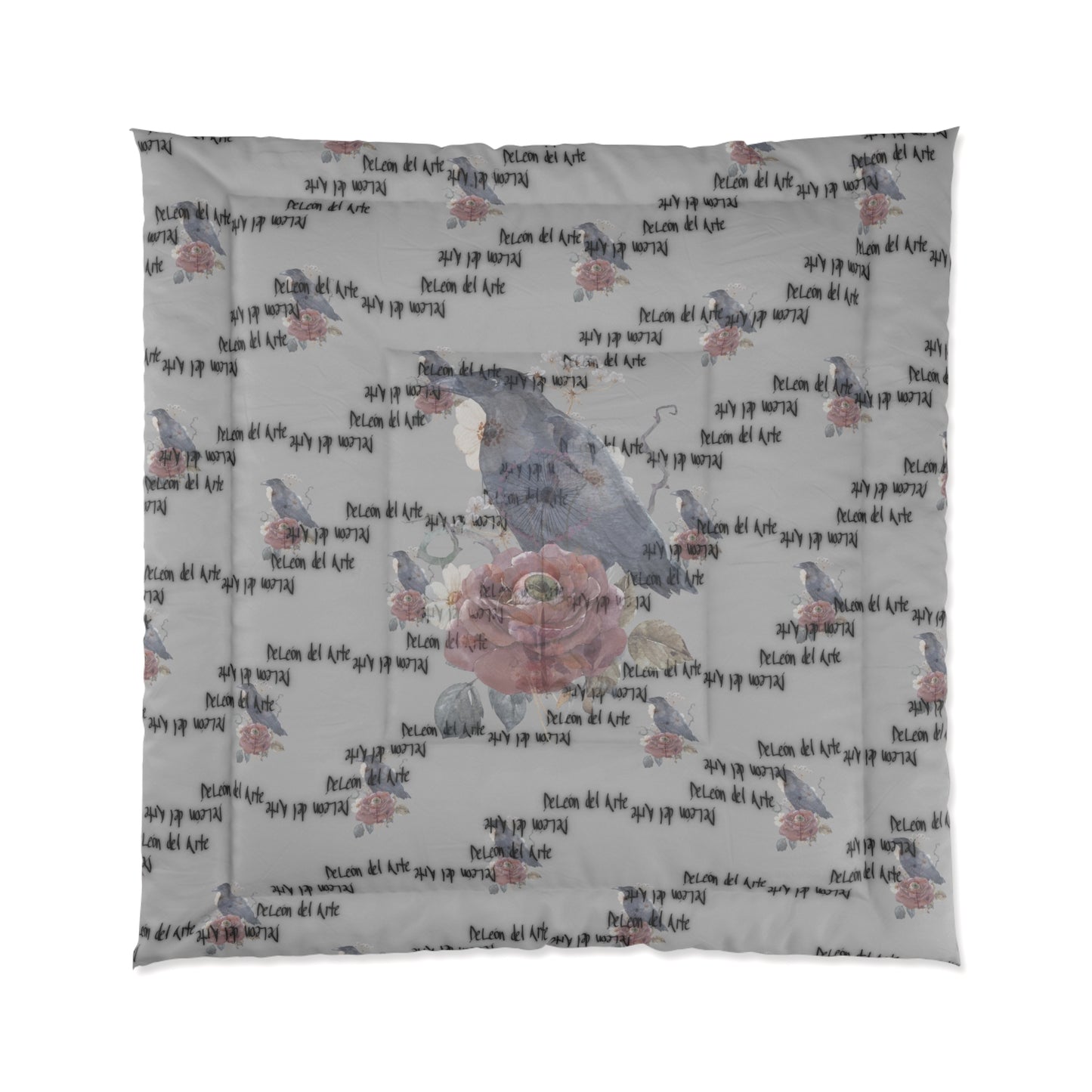 Cozy Quote Comforter with Bird Design, Inspirational Bedding for Nature Lovers, Home Decor Gift, Boho Bedroom, Soft Blanket Set