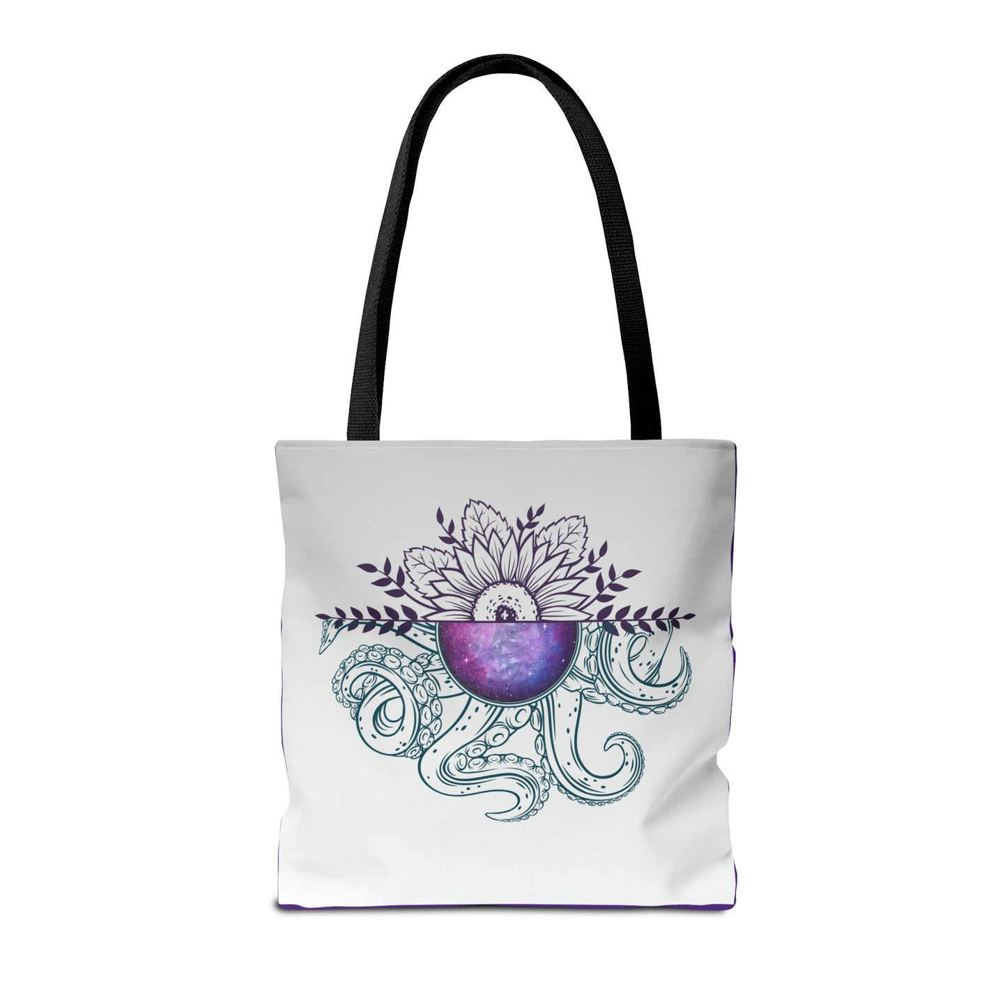 Whimsical Octopus Floral Tote Bag, Beach Bag, Grocery Tote, Eco-Friendly Bag, Gift for Ocean Lovers, Unique Art Carryall
