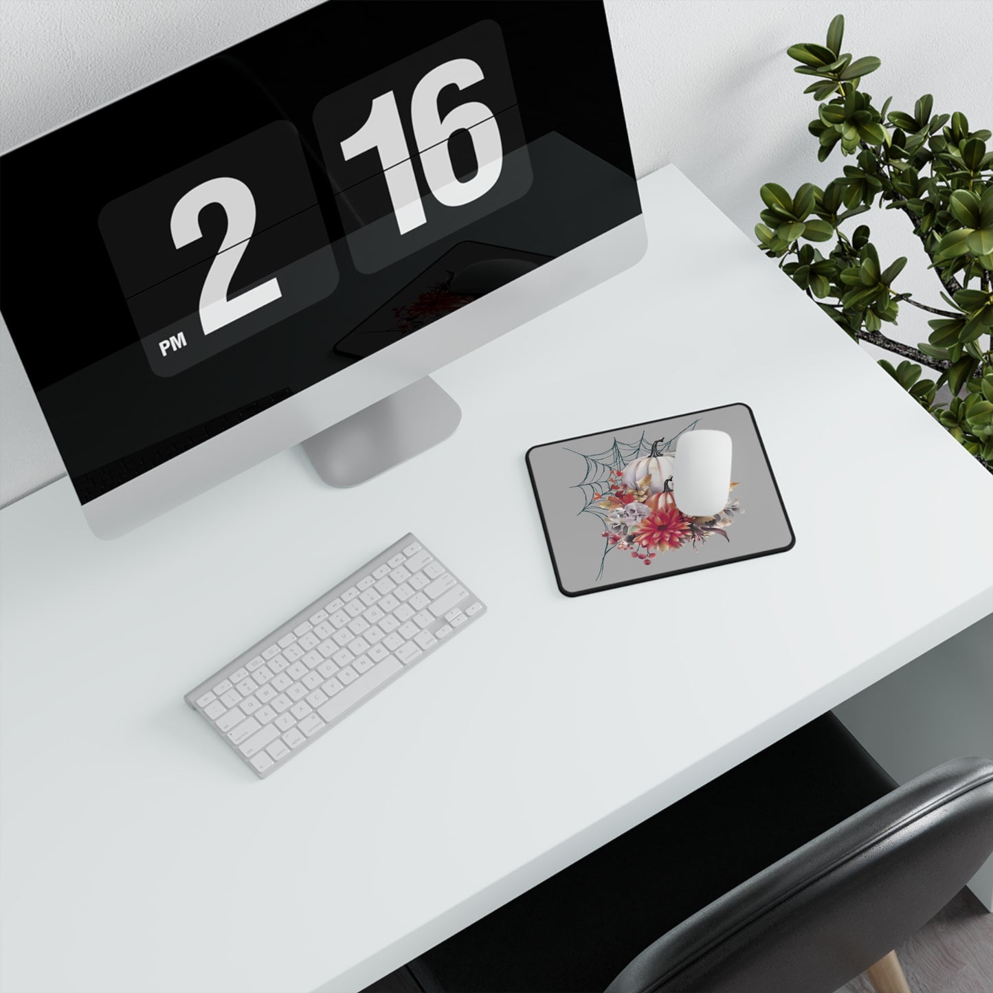 Autumn Floral Non-Slip Mouse Pad | Gaming Desk Decor, Fall Vibes, Computer Accessories, Halloween Gift, Cozy Workspace