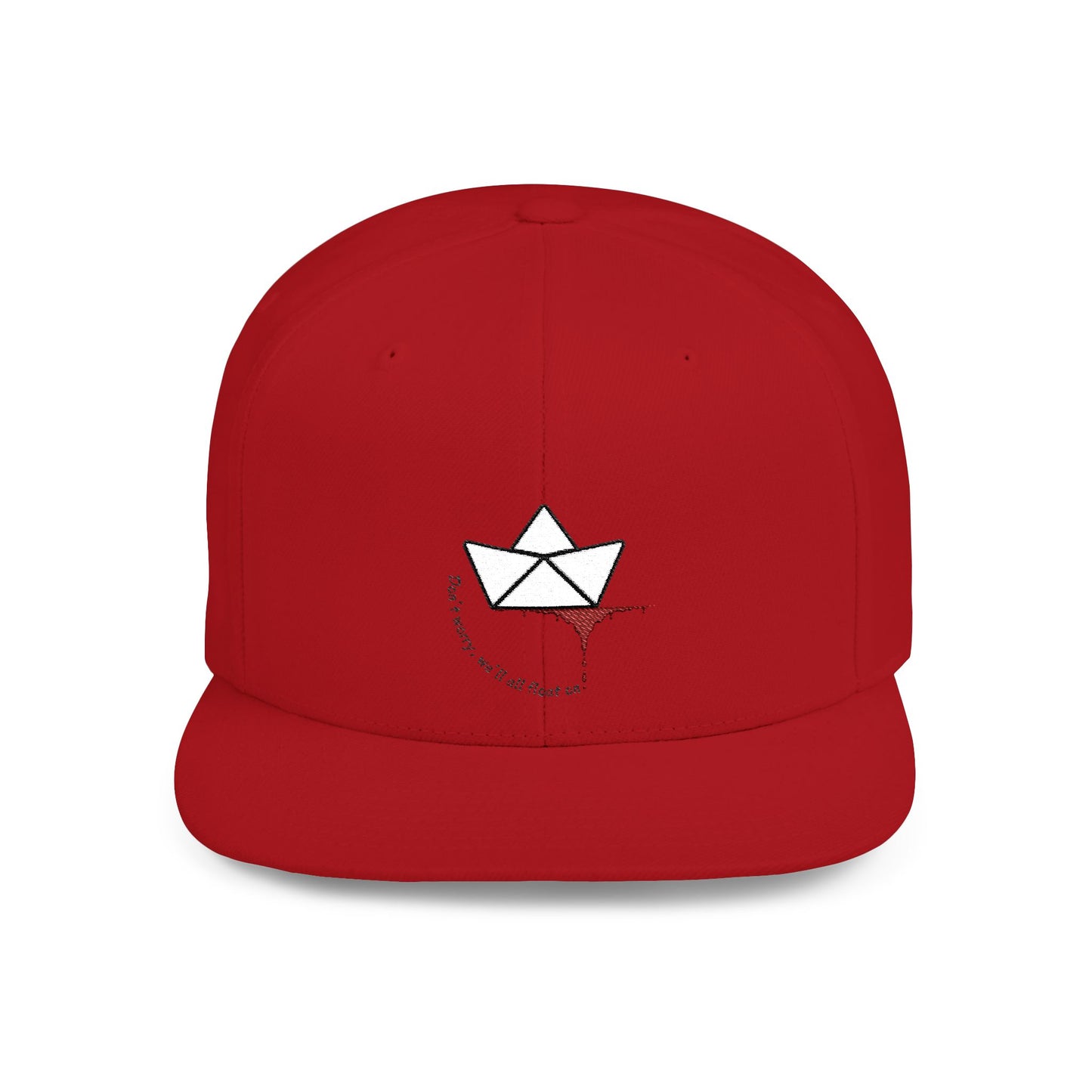 Floating On Paper Boat and River of Blood Flat Bill Snapback