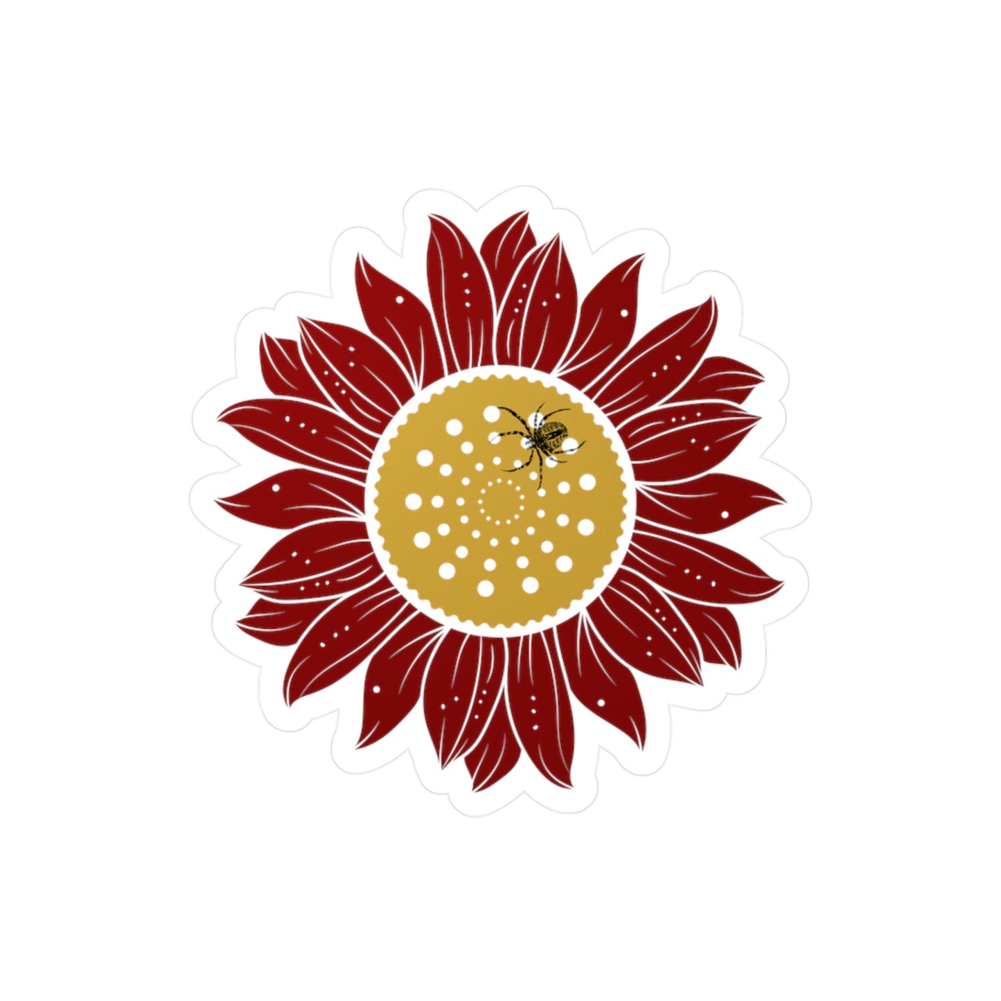 Sunflower Bright Floral Kiss-Cut Vinyl Decals | Boho Decor, Laptop Stickers, Home Office, Gift Ideas, Cute Wall Art