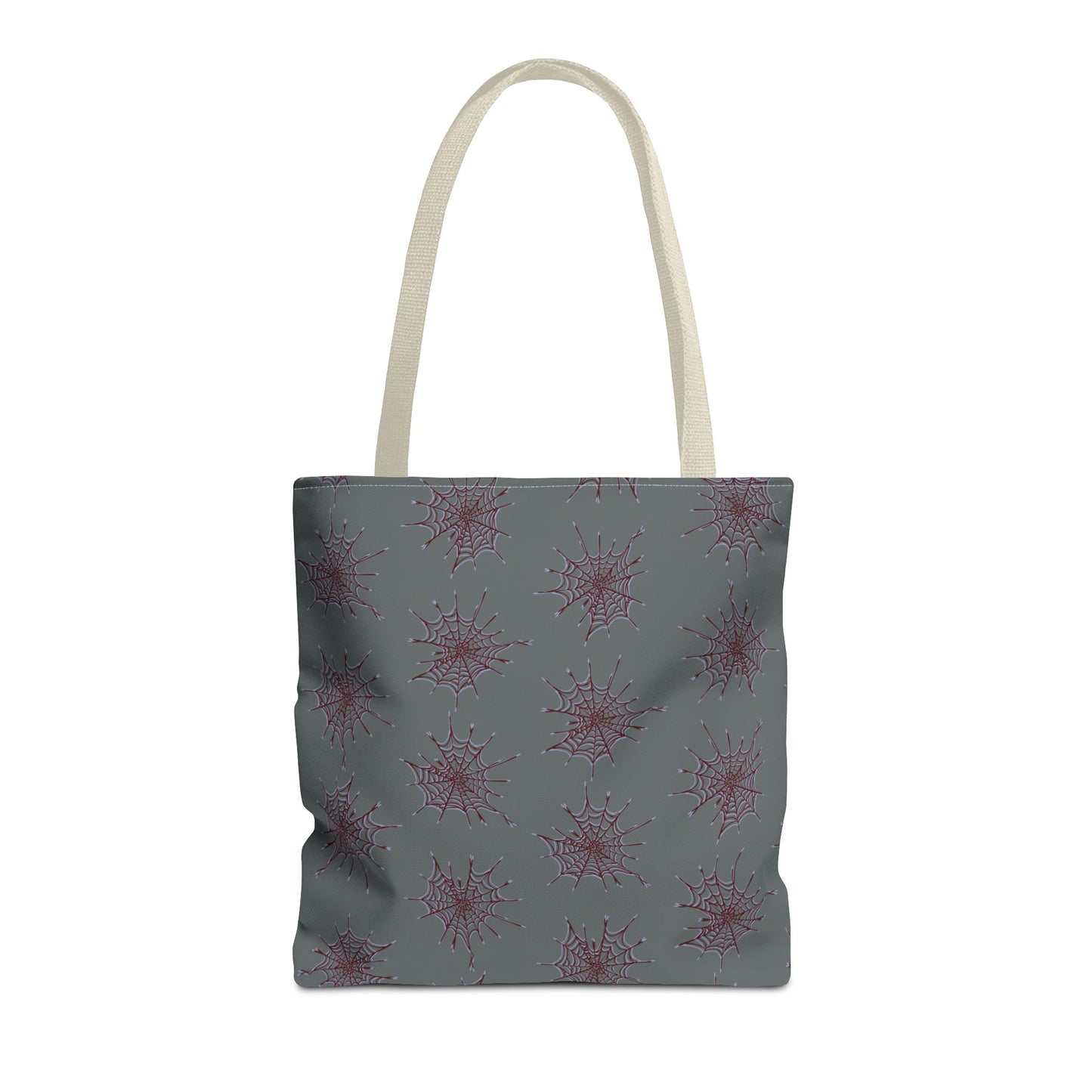 Chic Dark Grey and red Heart Web Tote Bag, Stylish Grocery Bag, Eco-Friendly Shopping Tote, Gift Bag for Her, Casual Beach Bag