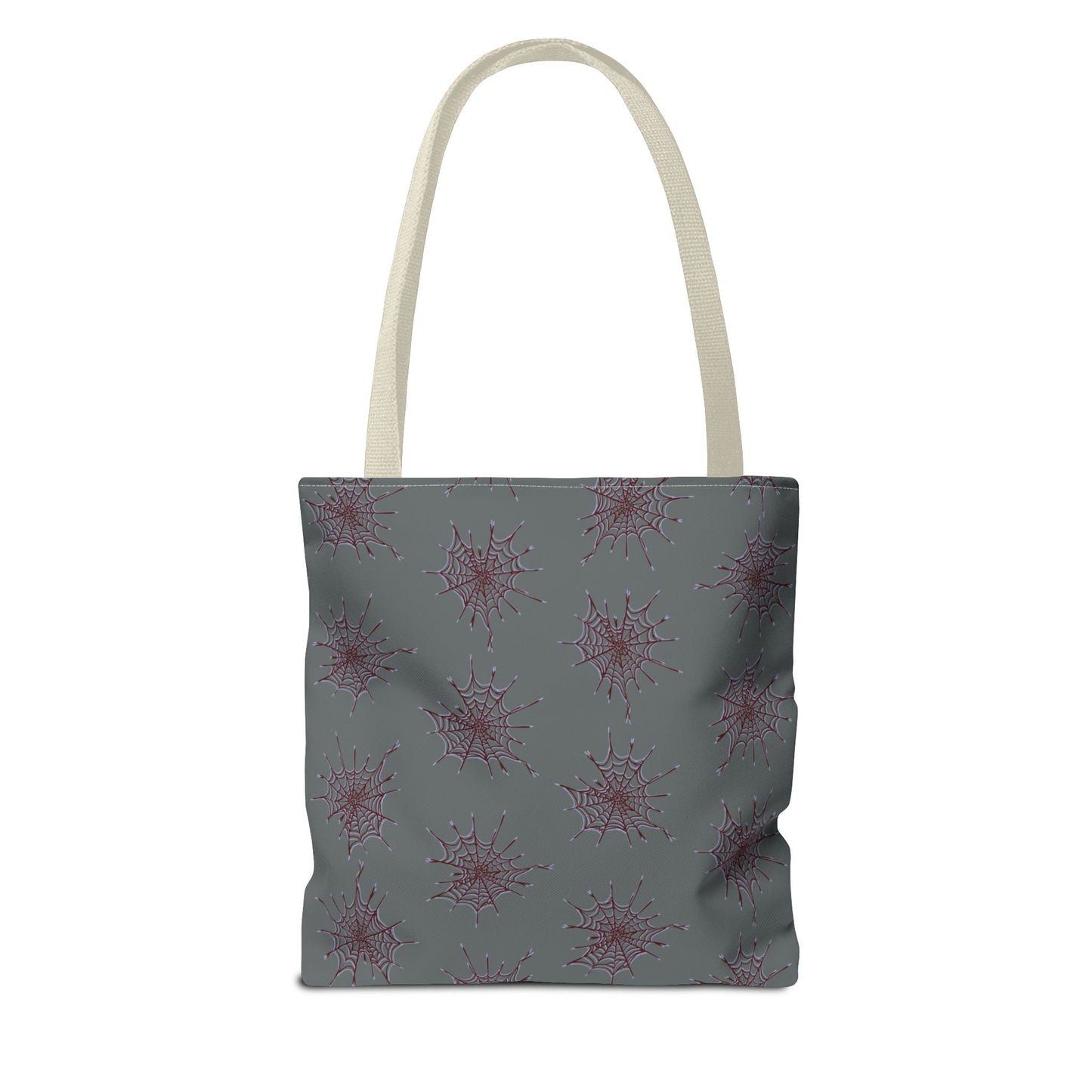 Chic Dark Grey and red Heart Web Tote Bag, Stylish Grocery Bag, Eco-Friendly Shopping Tote, Gift Bag for Her, Casual Beach Bag
