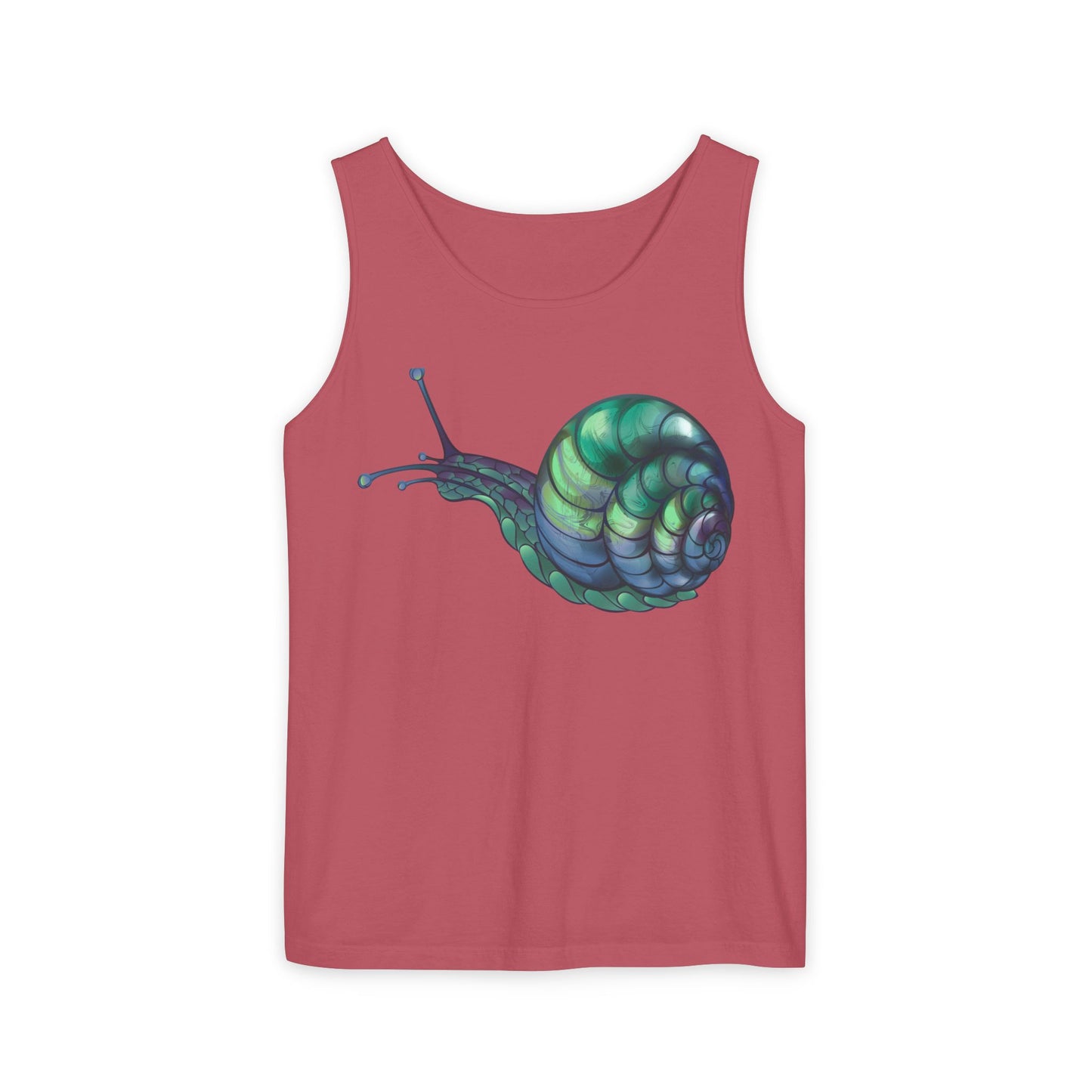 Snail Art Unisex Tank Top, Trendy Graphic Tee, Summer Fashion, Eco-Friendly Apparel, Beachwear, Gift for Nature Lovers