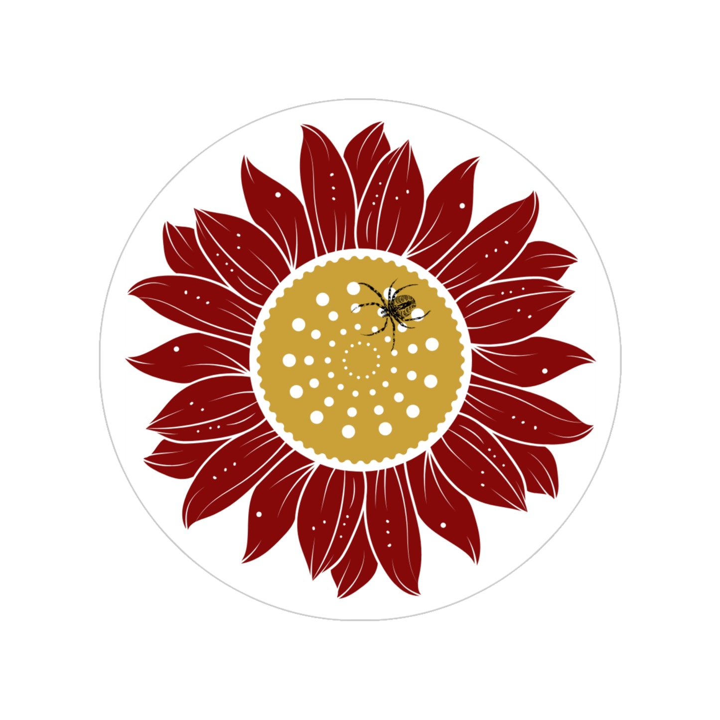 Transparent Outdoor Flower Sticker, Sunflower Decal, Boho Outdoor Art, Car Decoration, Nature Lover Gift
